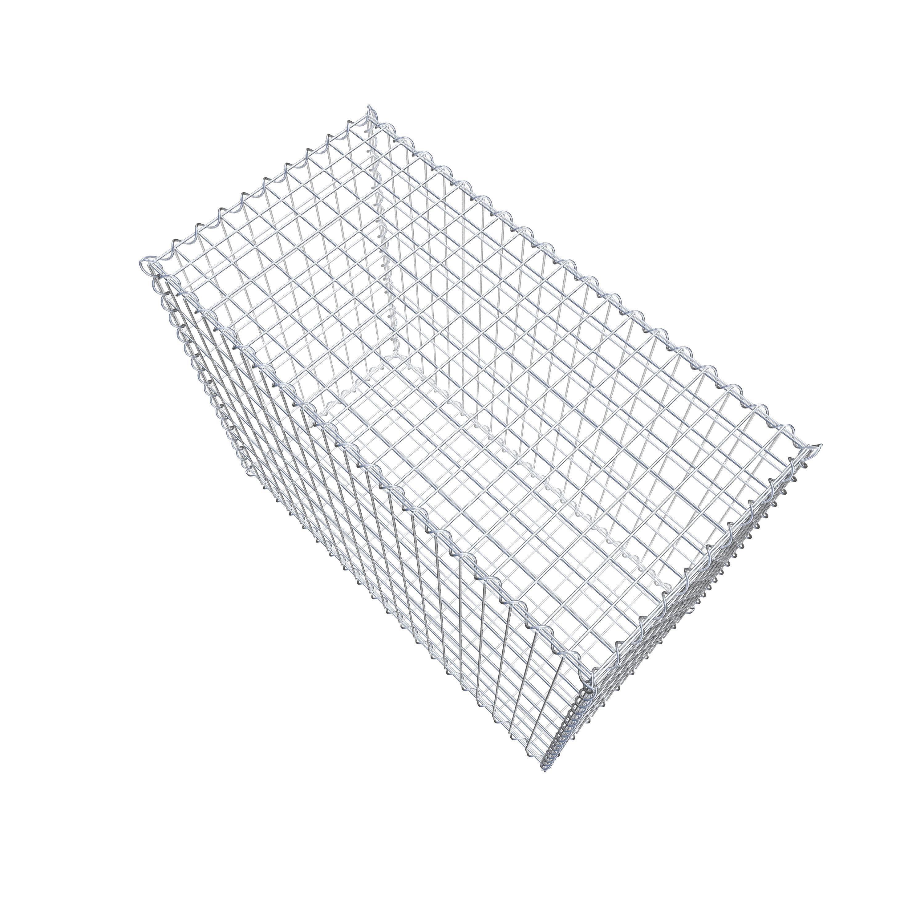 Gabion 100 cm x 80 cm x 50 cm (L x H x P), maille 5 cm x 10 cm, spirale