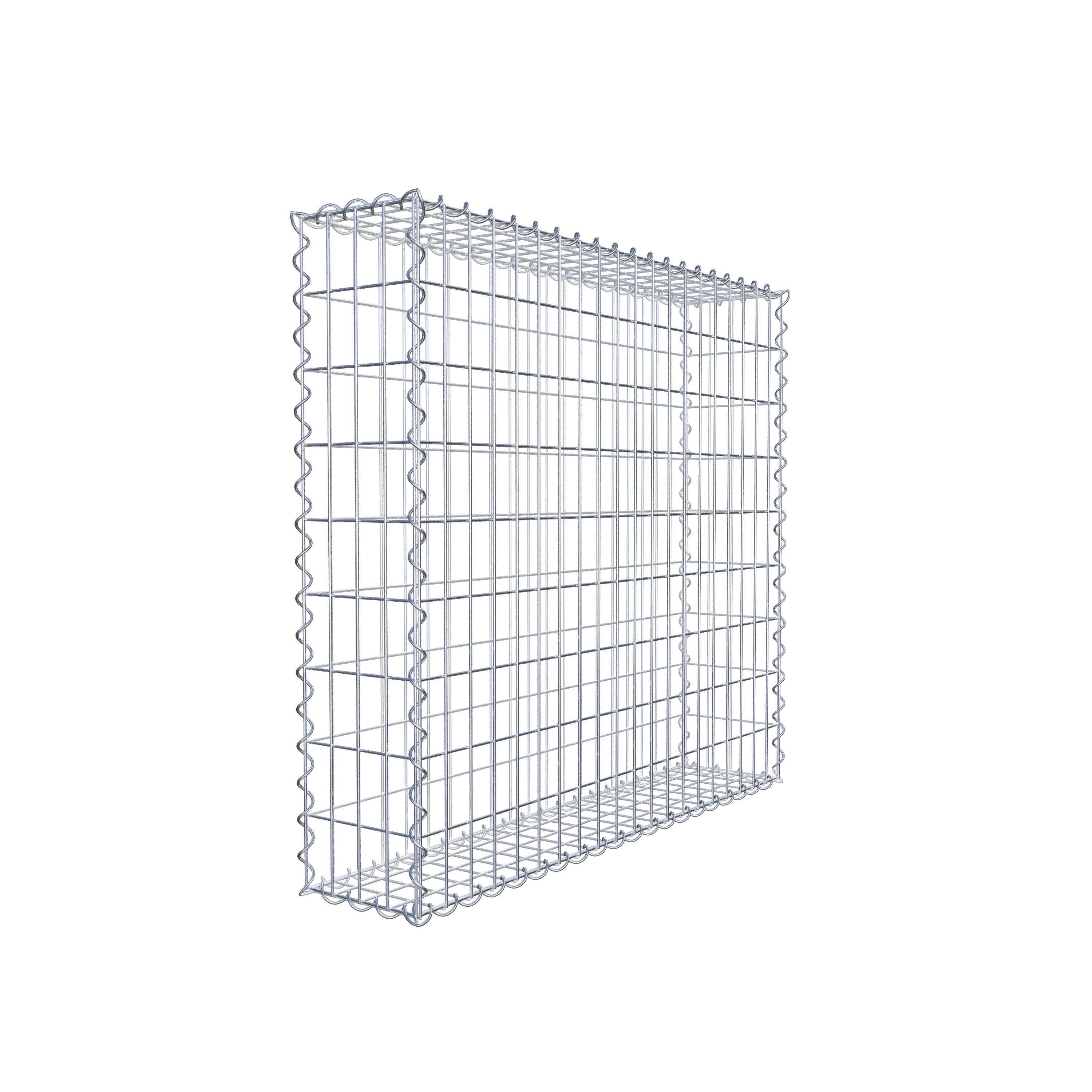 Gabion 100 cm x 90 cm x 20 cm (L x H x P), maille 5 cm x 10 cm, spirale