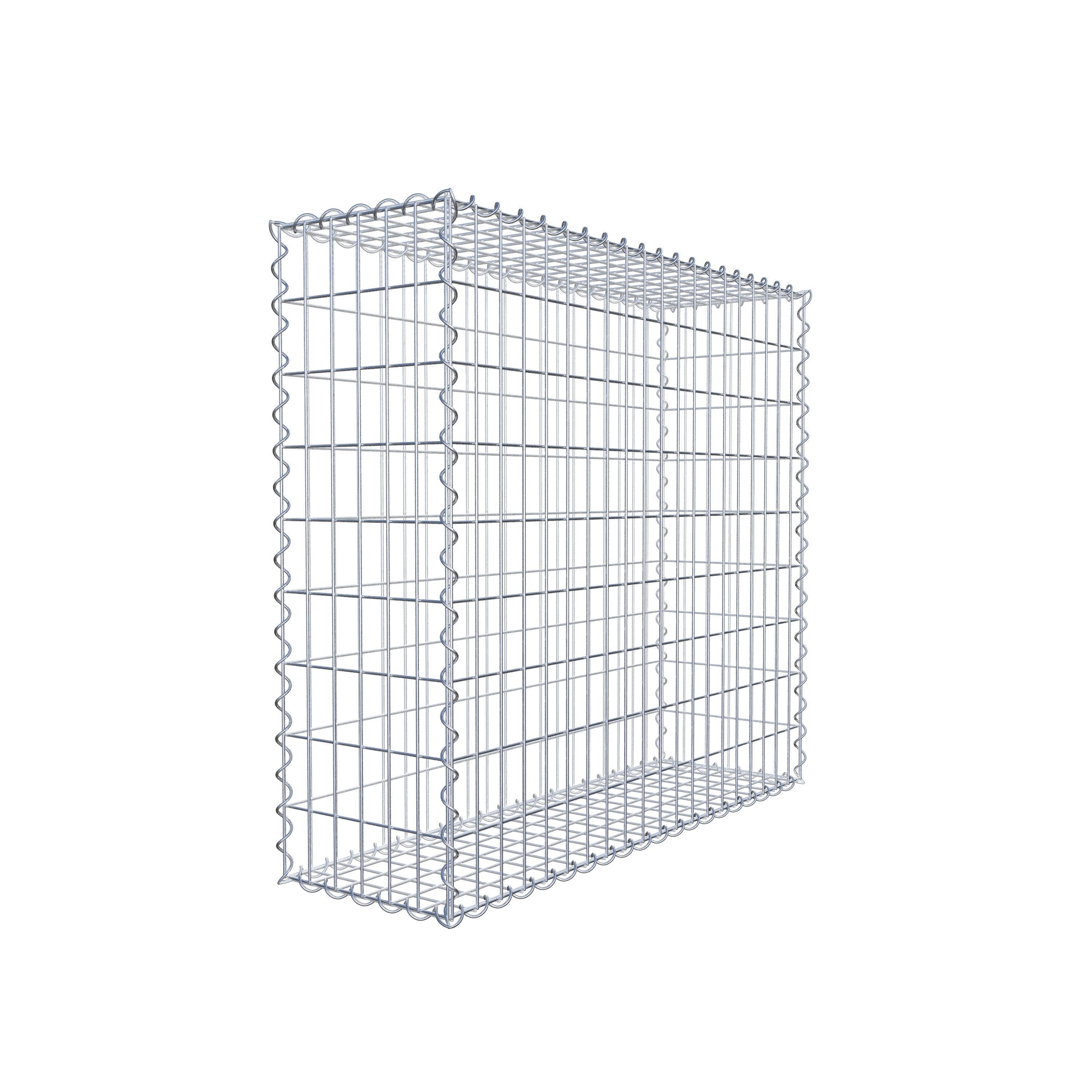 Gabion 100 cm x 90 cm x 30 cm (L x H x P), maille 5 cm x 10 cm, spirale