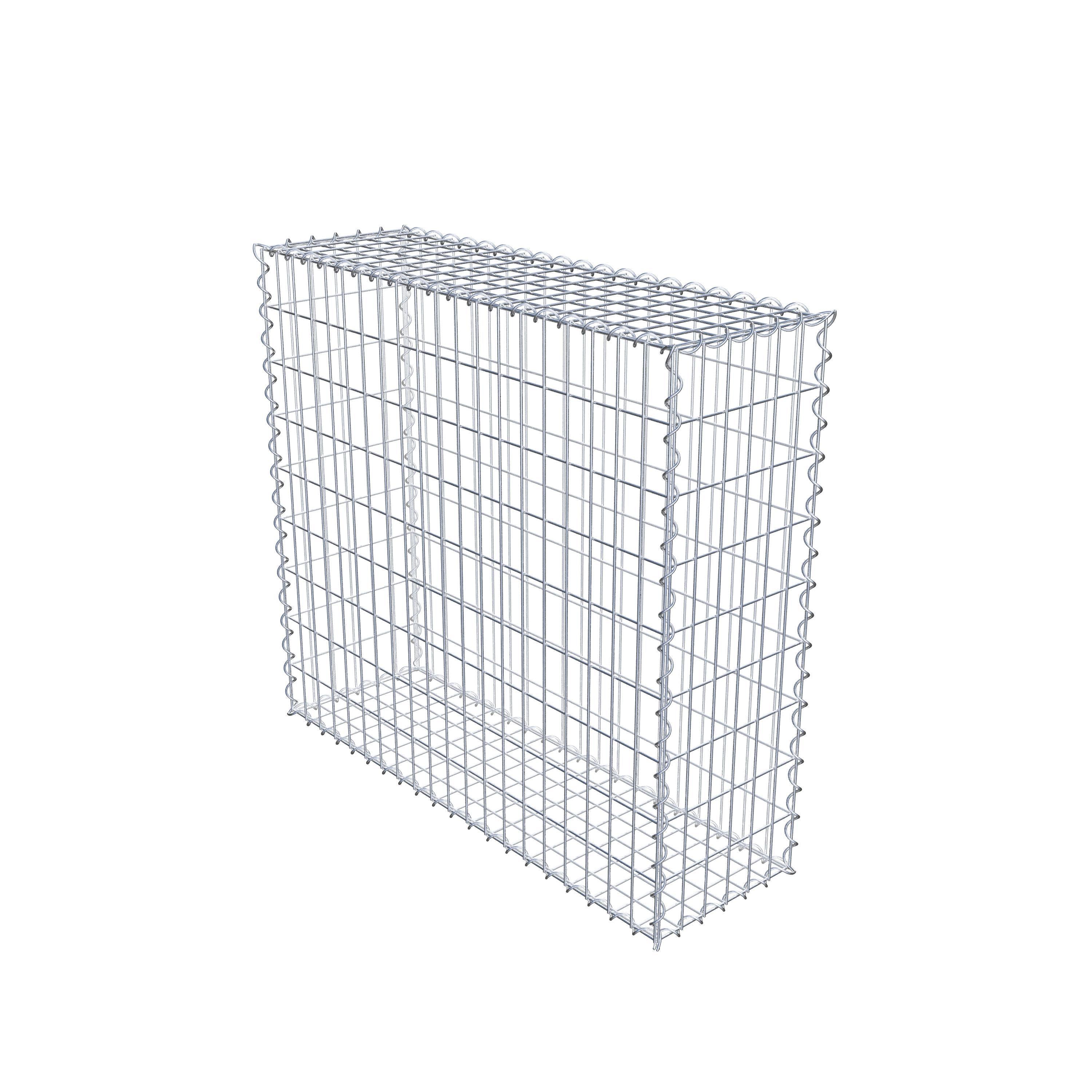 Gabion 100 cm x 90 cm x 30 cm (L x H x P), maille 5 cm x 10 cm, spirale