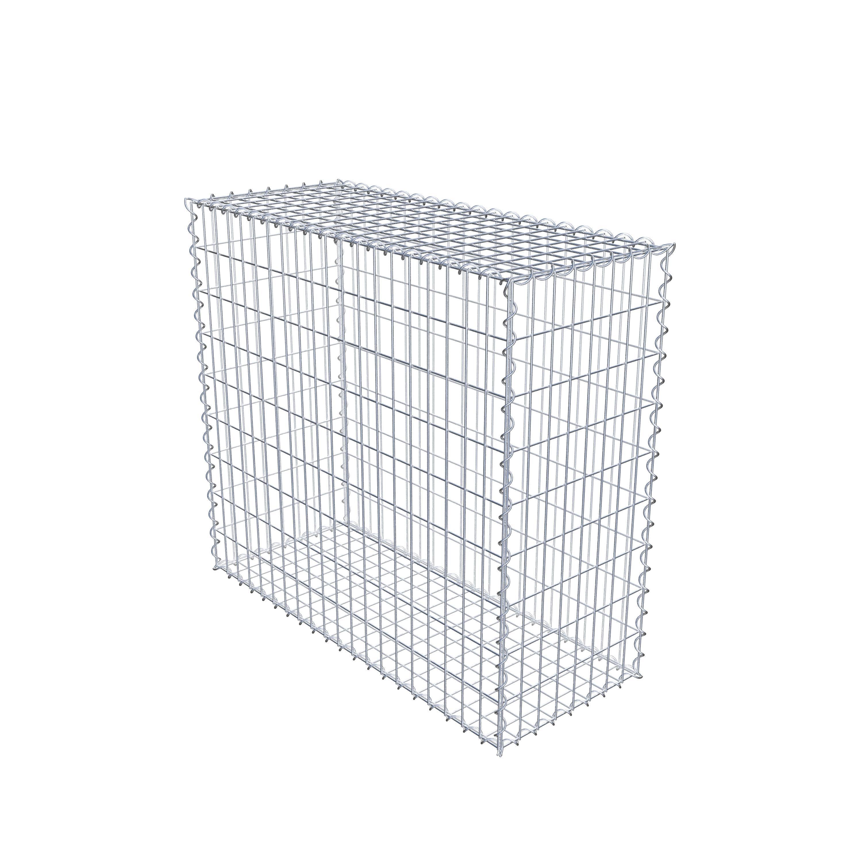 Gabion 100 cm x 90 cm x 40 cm (L x H x P), maille 5 cm x 10 cm, spirale