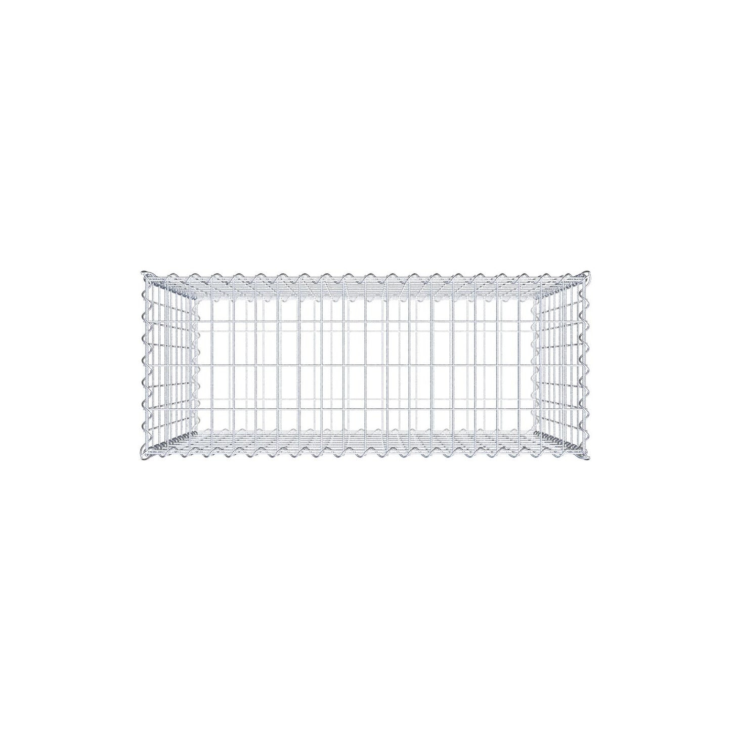 Gabion 100 cm x 90 cm x 40 cm (L x H x D), maskstorlek 5 cm x 10 cm, spiral