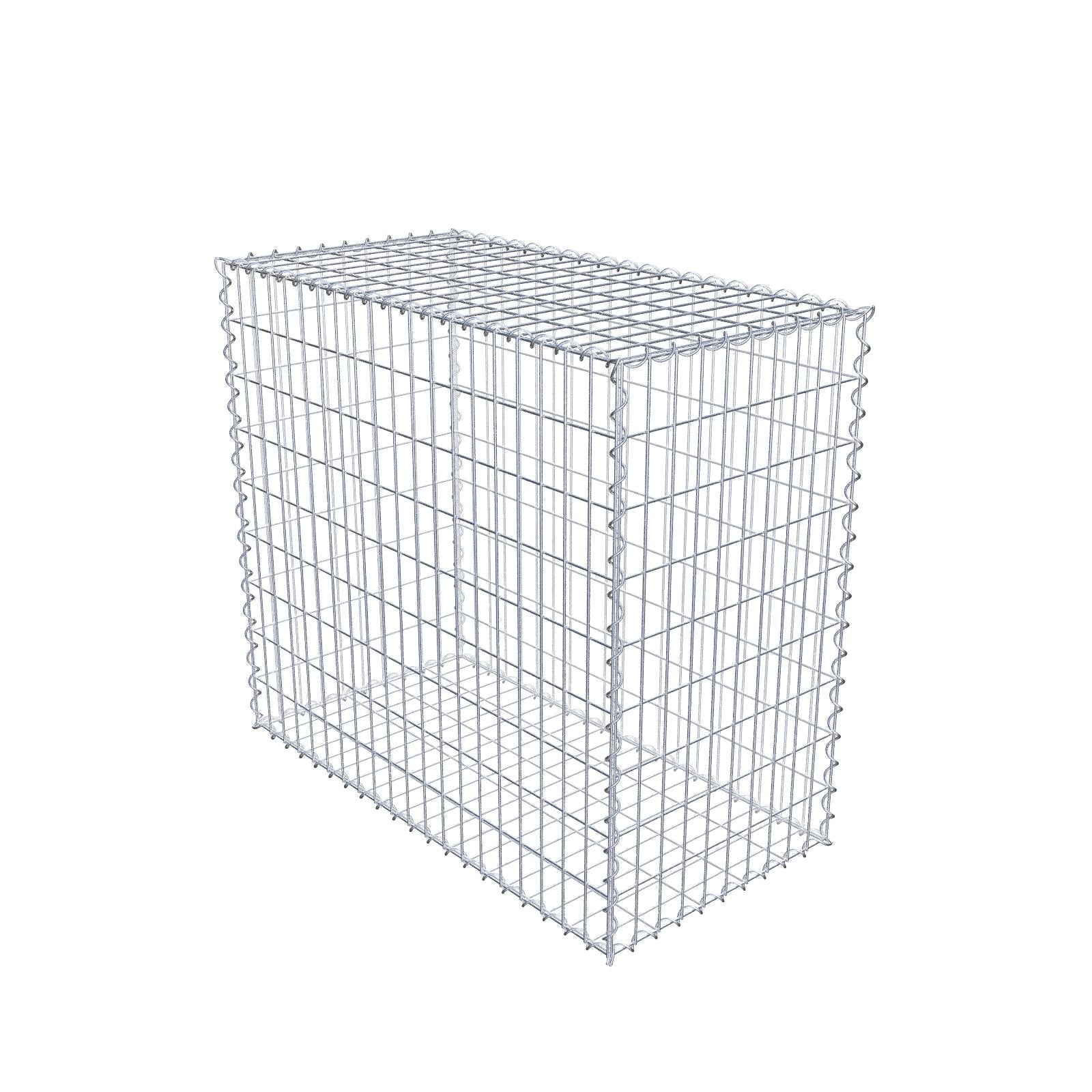 Gabion 100 cm x 90 cm x 50 cm (L x H x D), maskestørrelse 5 cm x 10 cm, spiral