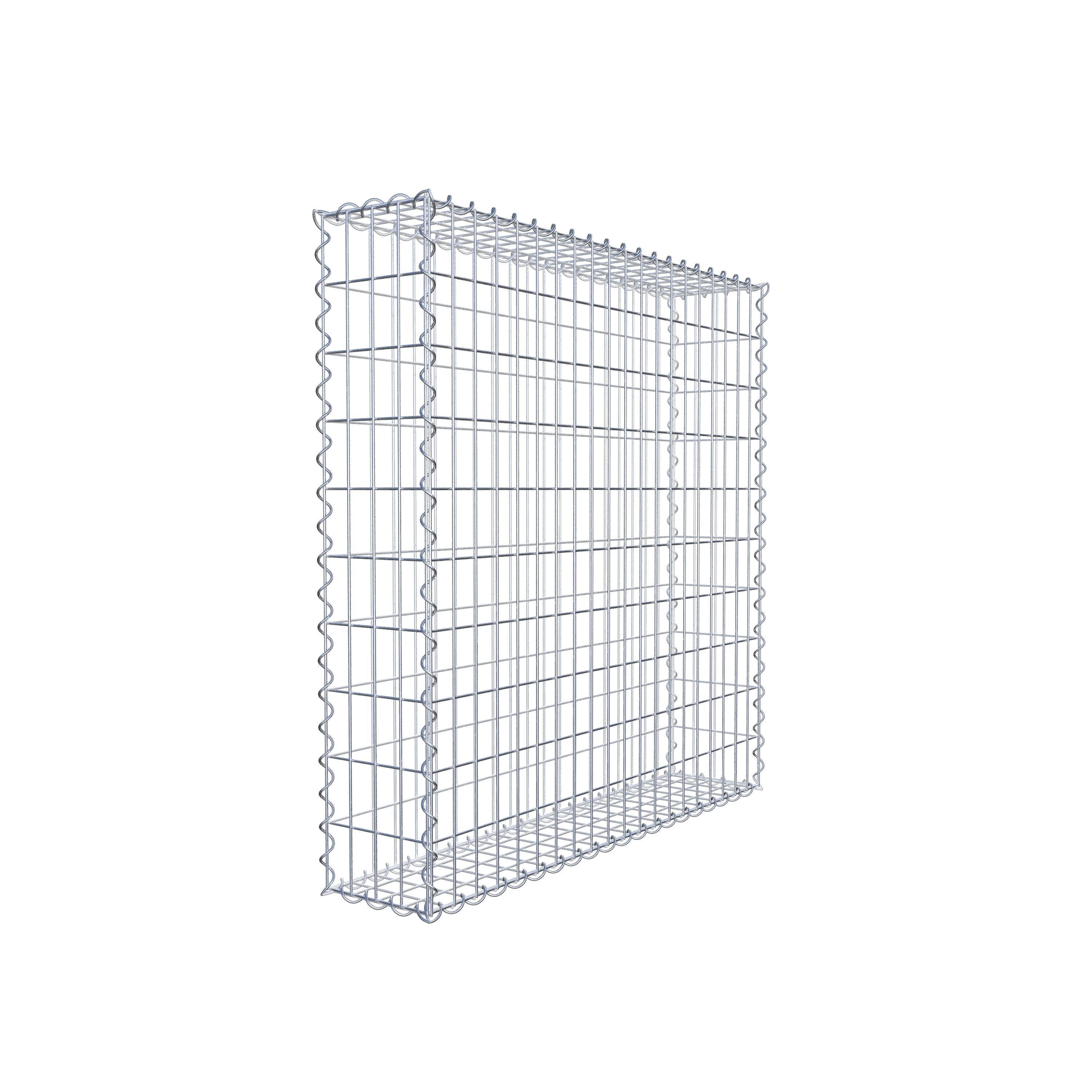 Gabion 100 cm x 100 cm x 20 cm (L x H x P), maille 5 cm x 10 cm, spirale