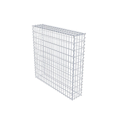 Gabion 100 cm x 100 cm x 20 cm (L x H x P), mailles 5 cm x 10 cm, spirale