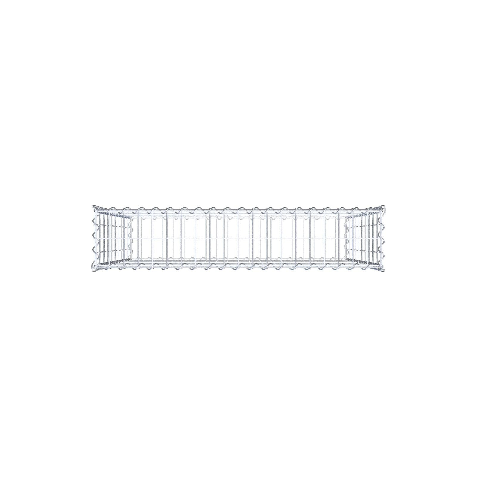 Gabion 100 cm x 100 cm x 20 cm (L x H x P), mailles 5 cm x 10 cm, spirale