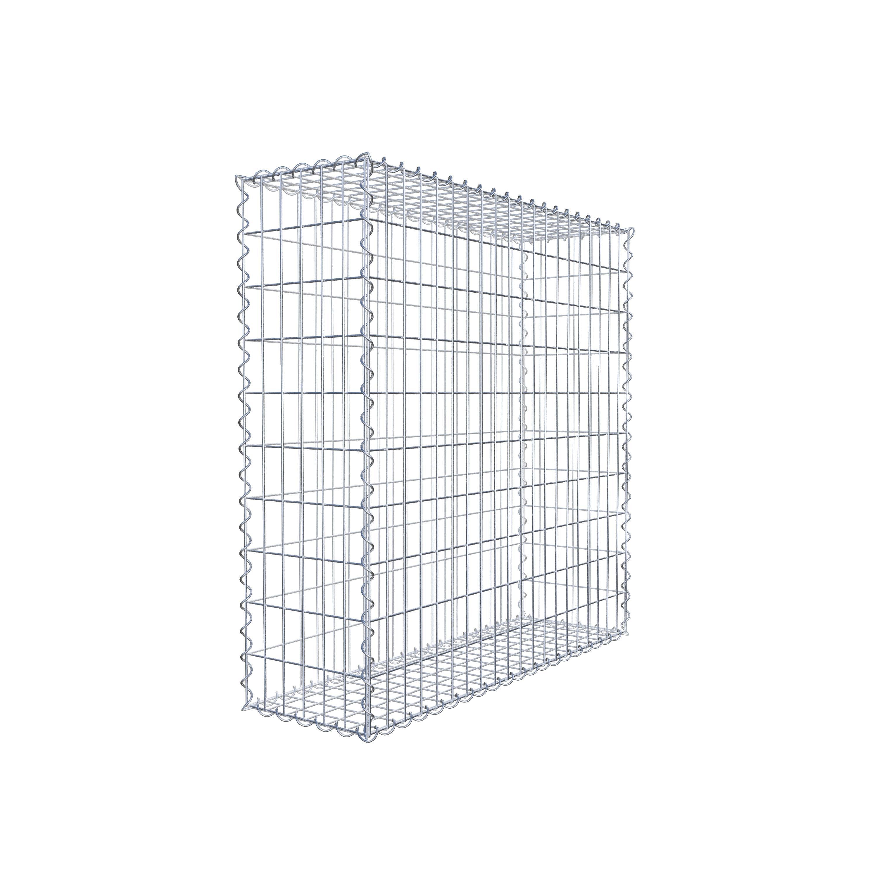 Gabion 100 cm x 100 cm x 30 cm (L x H x P), maille 5 cm x 10 cm, spirale