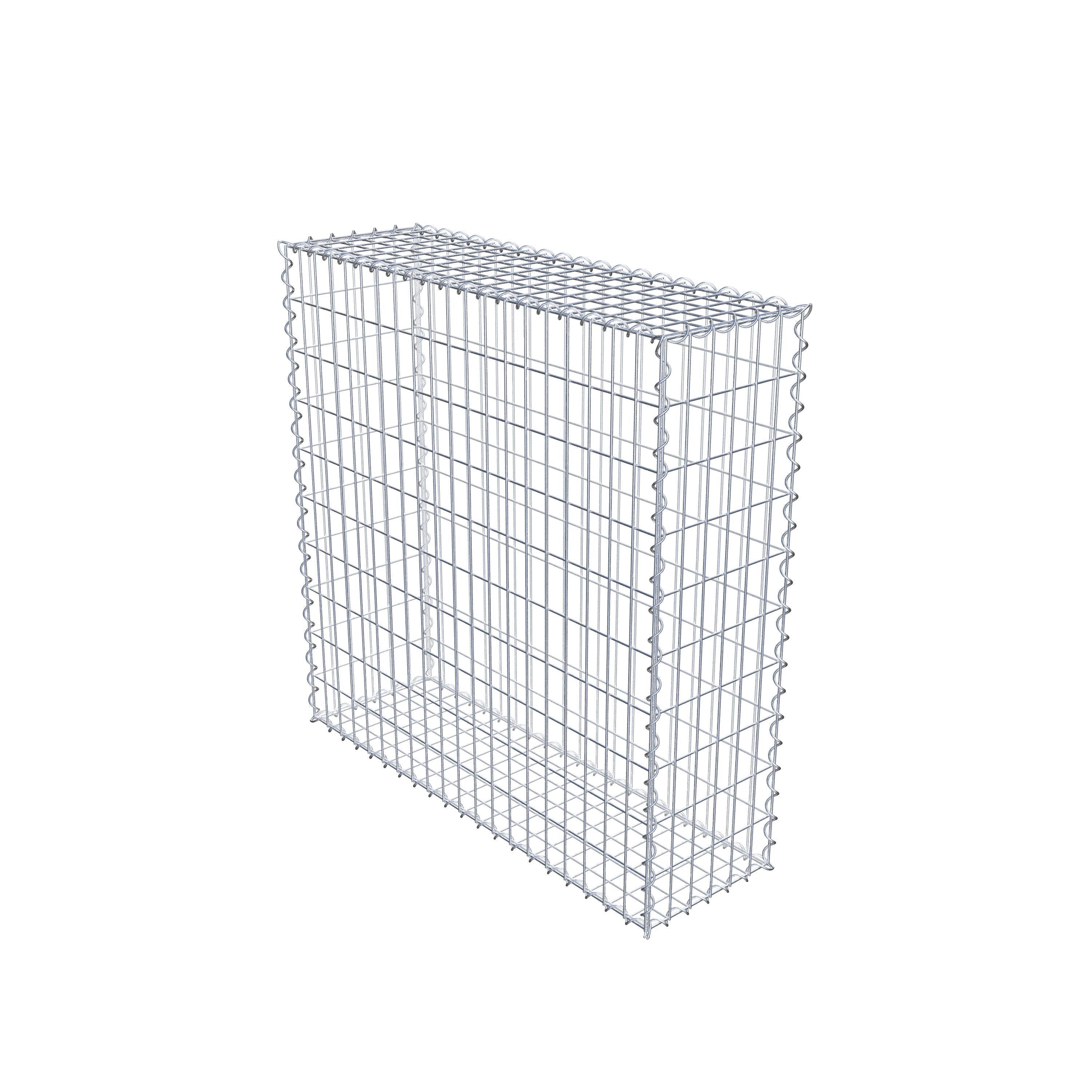 Gabion 100 cm x 100 cm x 30 cm (L x H x P), maille 5 cm x 10 cm, spirale