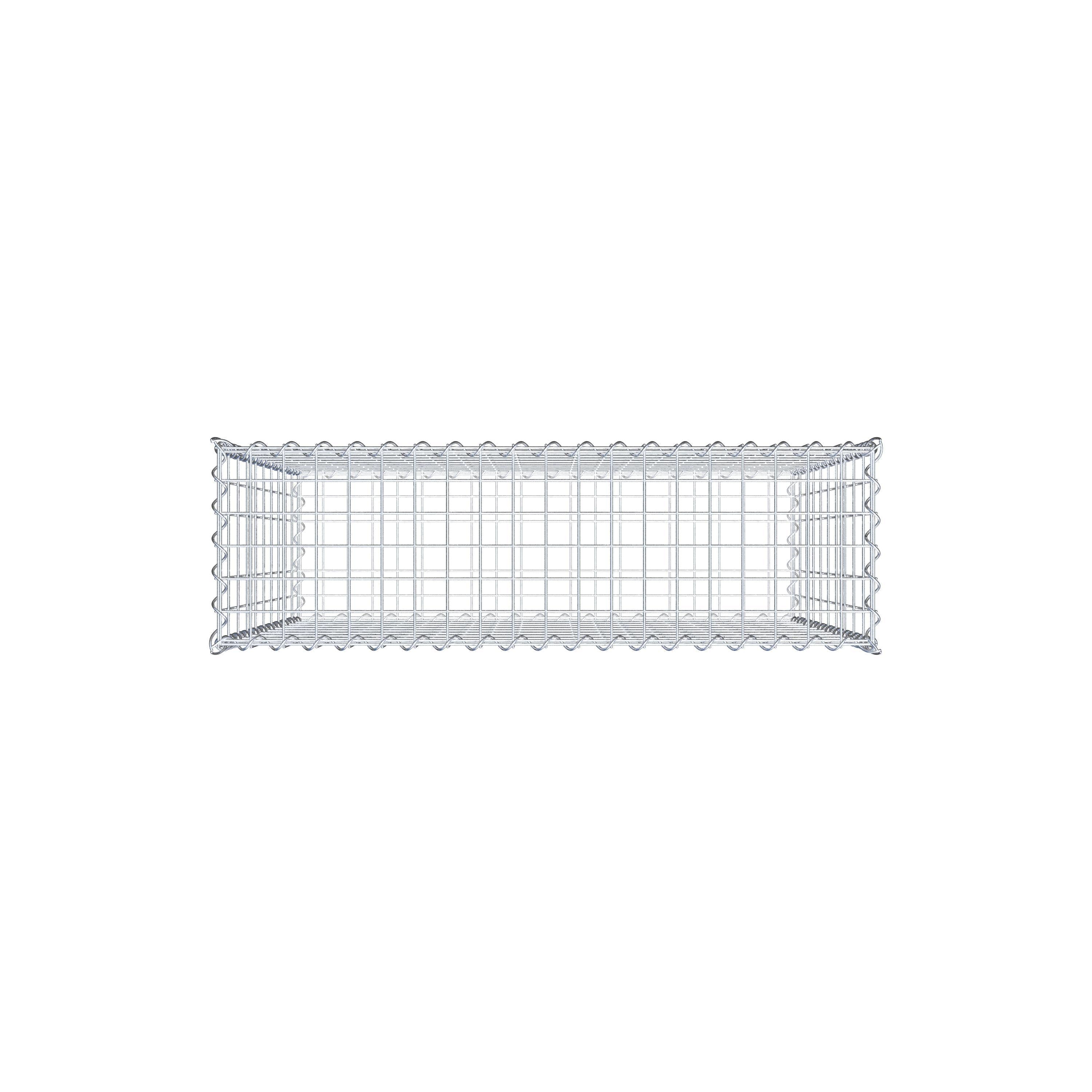 Gabion 100 cm x 100 cm x 30 cm (L x H x P), maille 5 cm x 10 cm, spirale