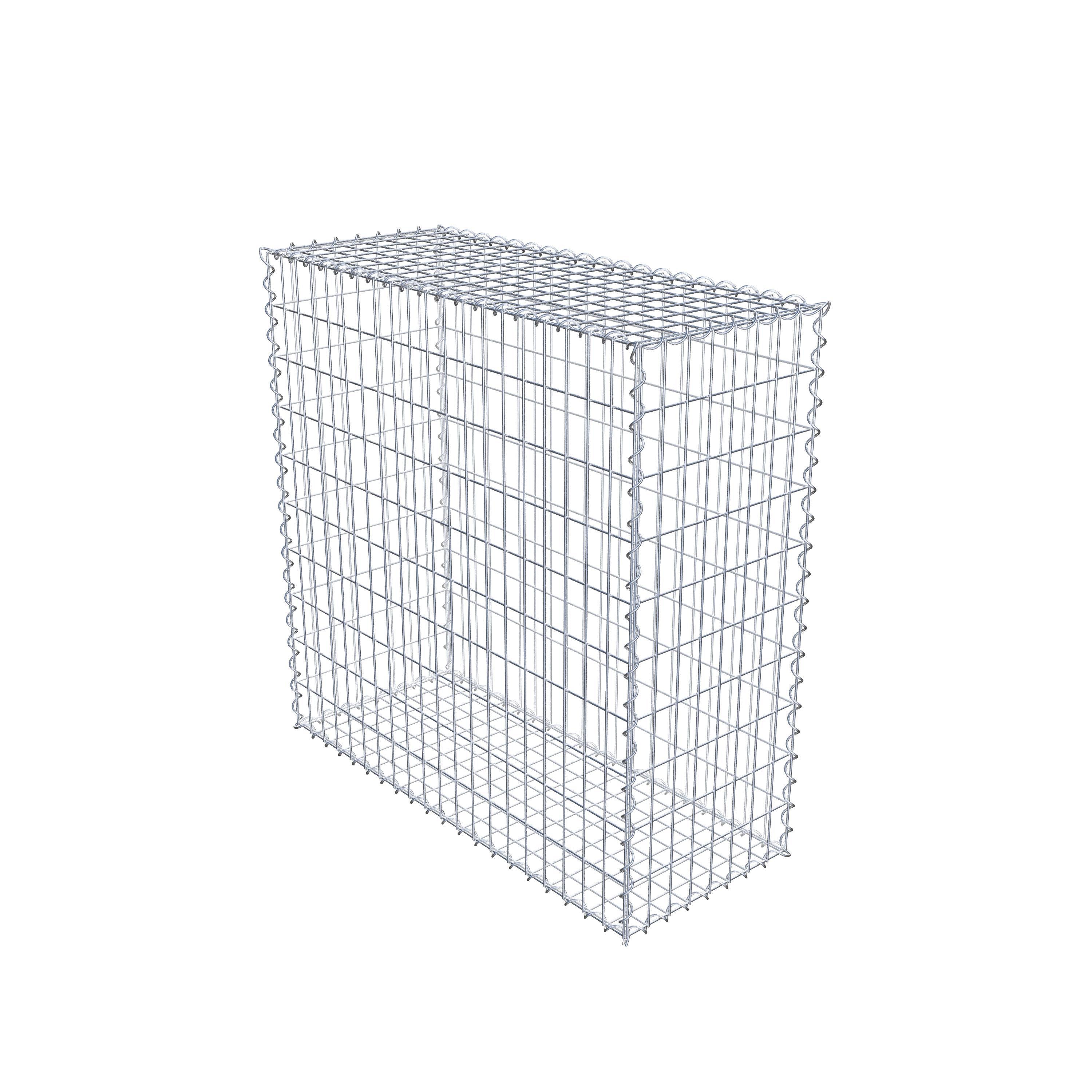 Gabion 100 cm x 100 cm x 40 cm (L x H x P), maille 5 cm x 10 cm, spirale