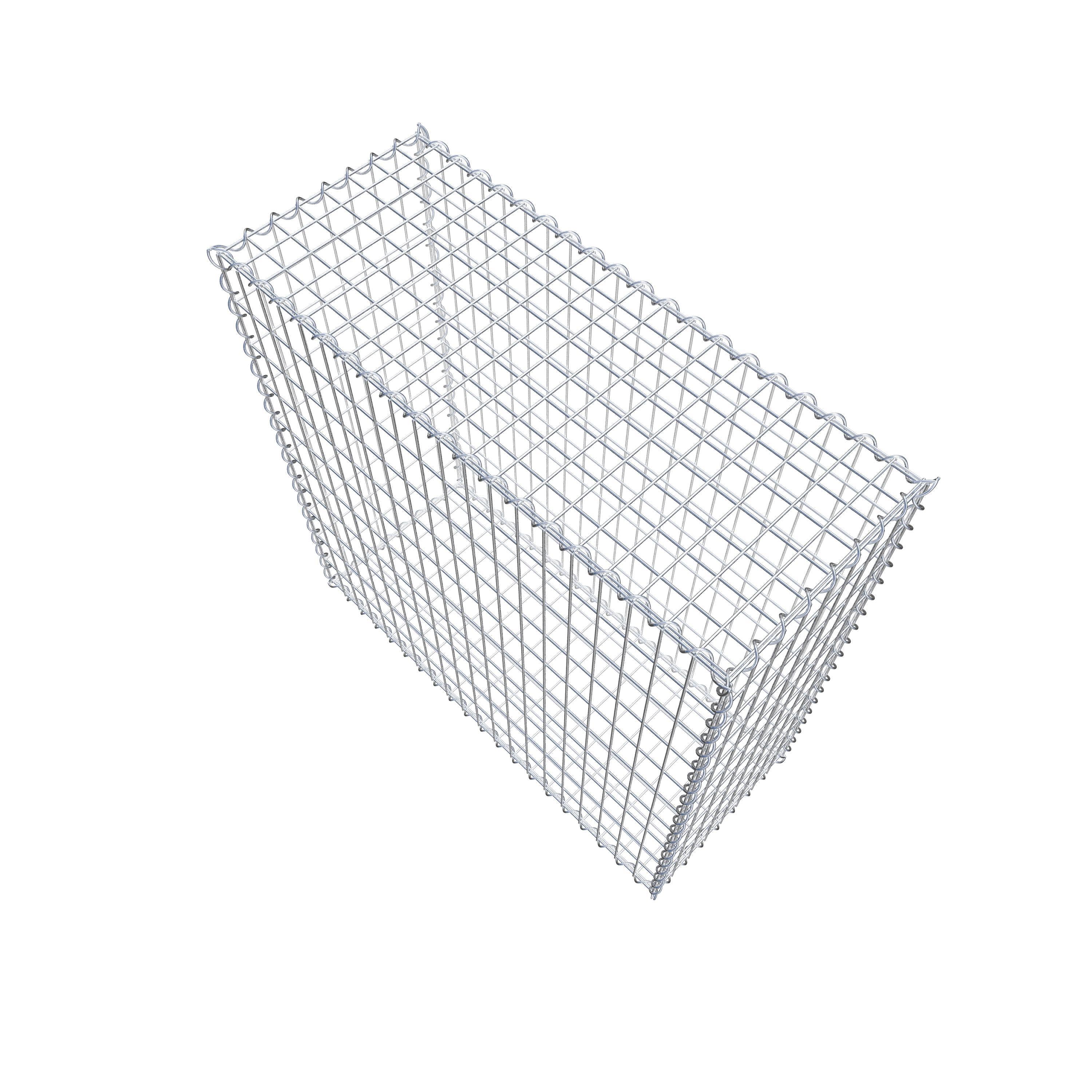 Gabion 100 cm x 100 cm x 40 cm (L x H x P), maille 5 cm x 10 cm, spirale