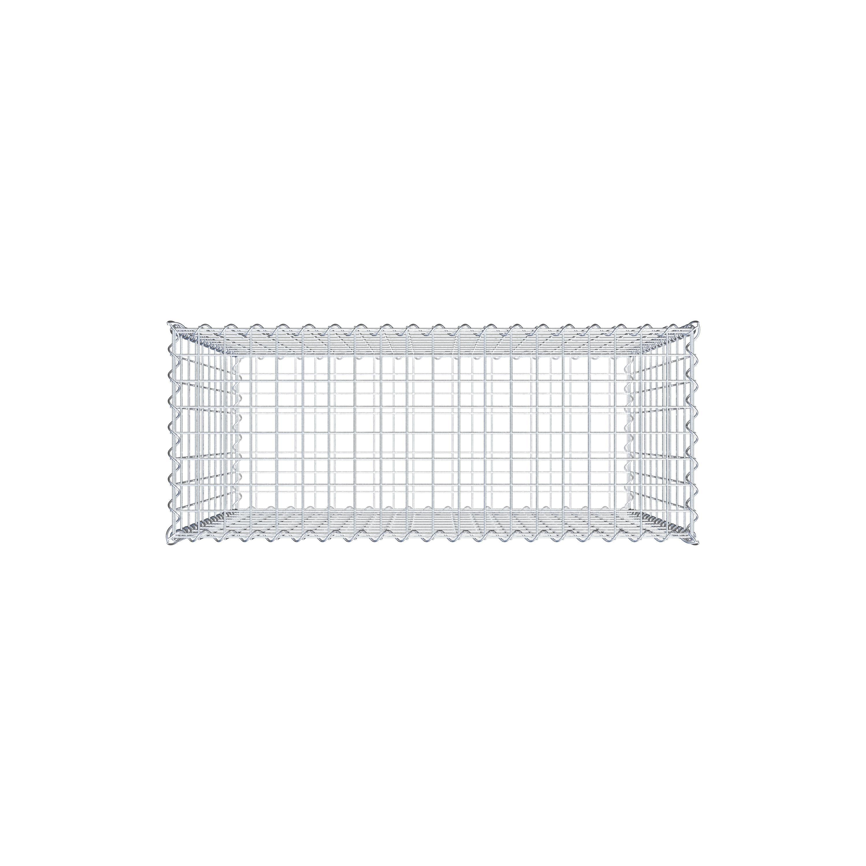 Gabion 100 cm x 100 cm x 40 cm (L x H x P), maille 5 cm x 10 cm, spirale