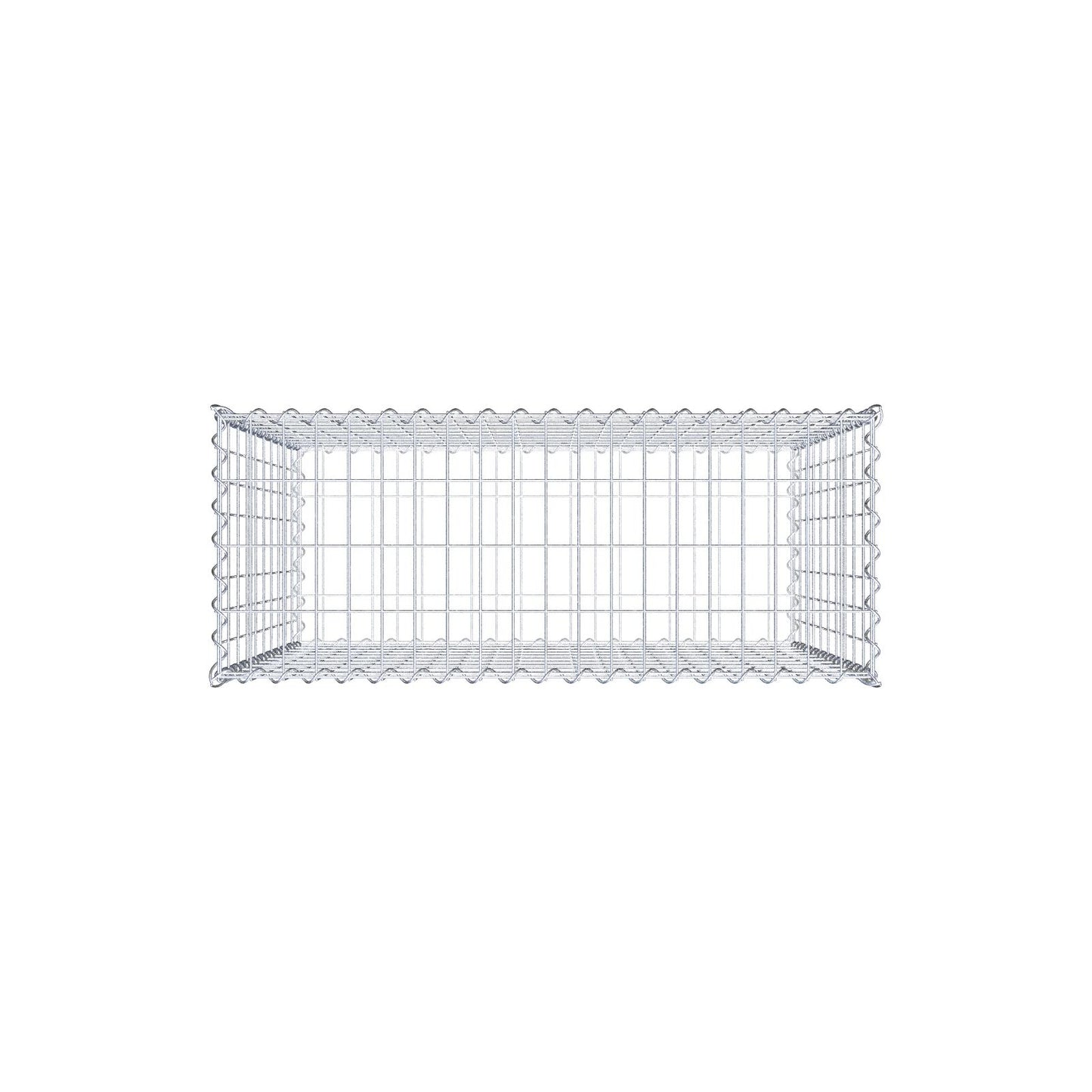 Gabbione 100 cm x 100 cm x 40 cm (L x H x P), maglia 5 cm x 10 cm, spirale