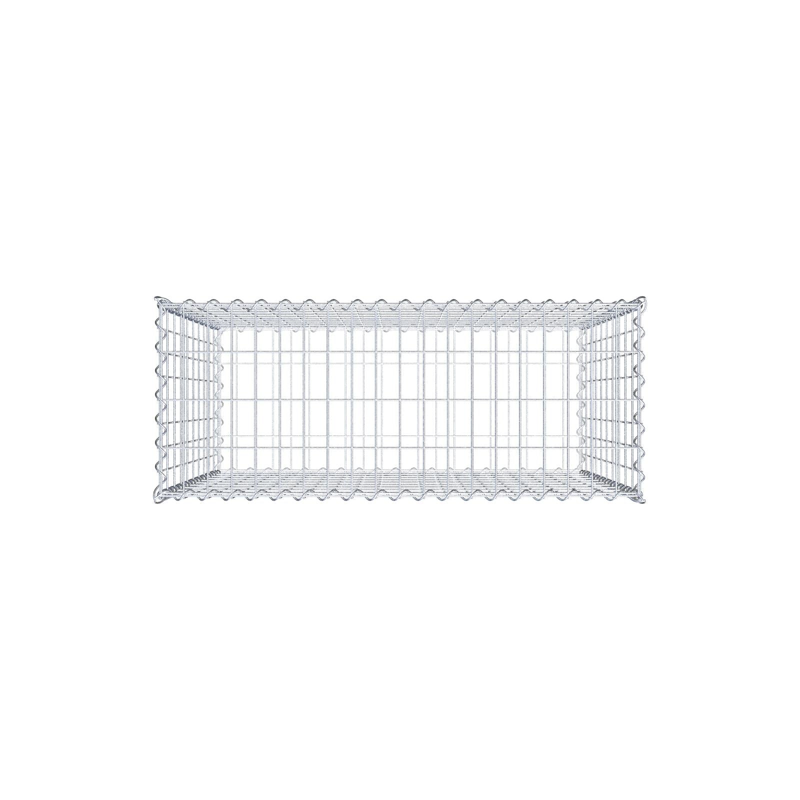 Gavión 100 cm x 100 cm x 40 cm (L x A x P), luz de malla 5 cm x 10 cm, en espiral