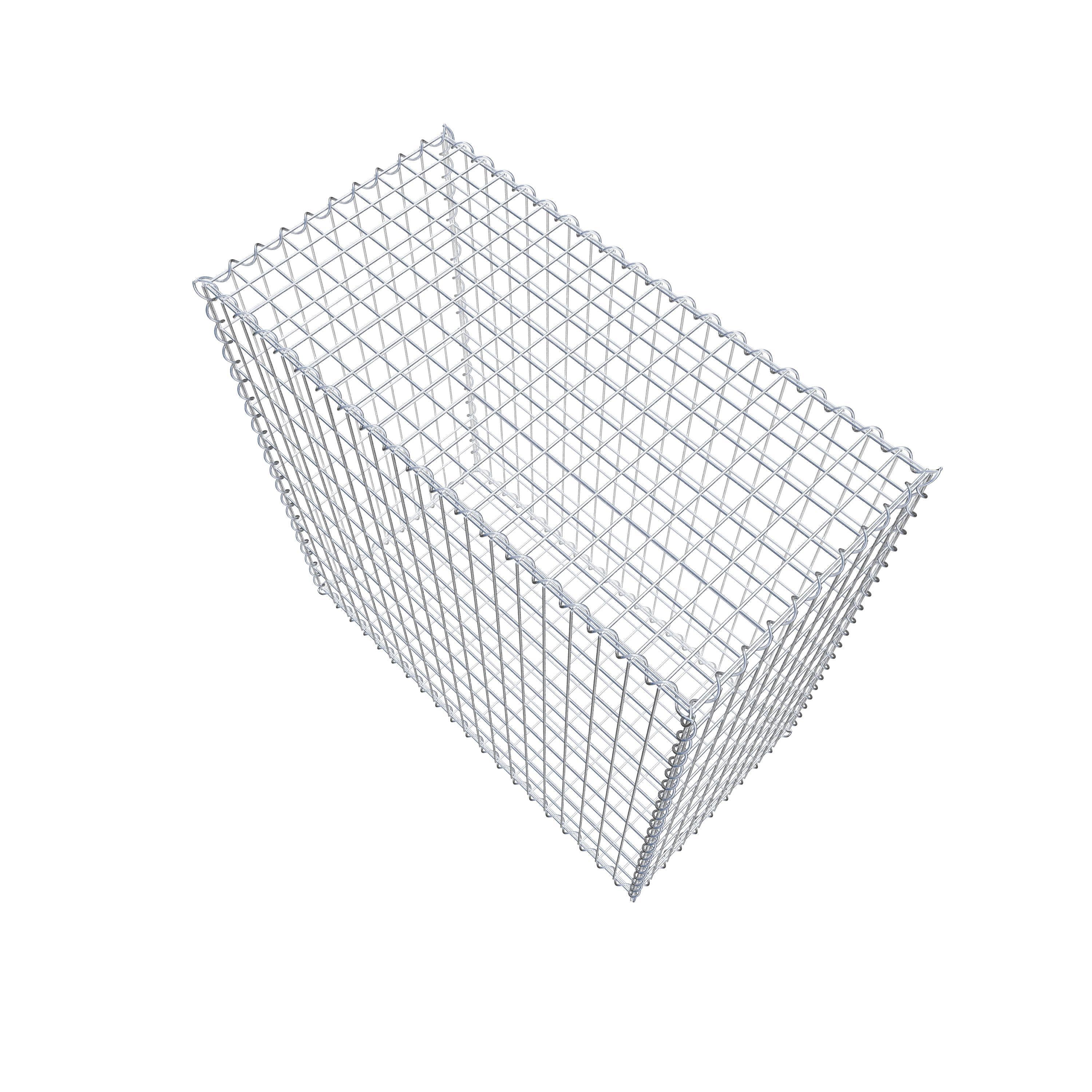 Gabion 100 cm x 100 cm x 50 cm (L x H x P), maille 5 cm x 10 cm, spirale