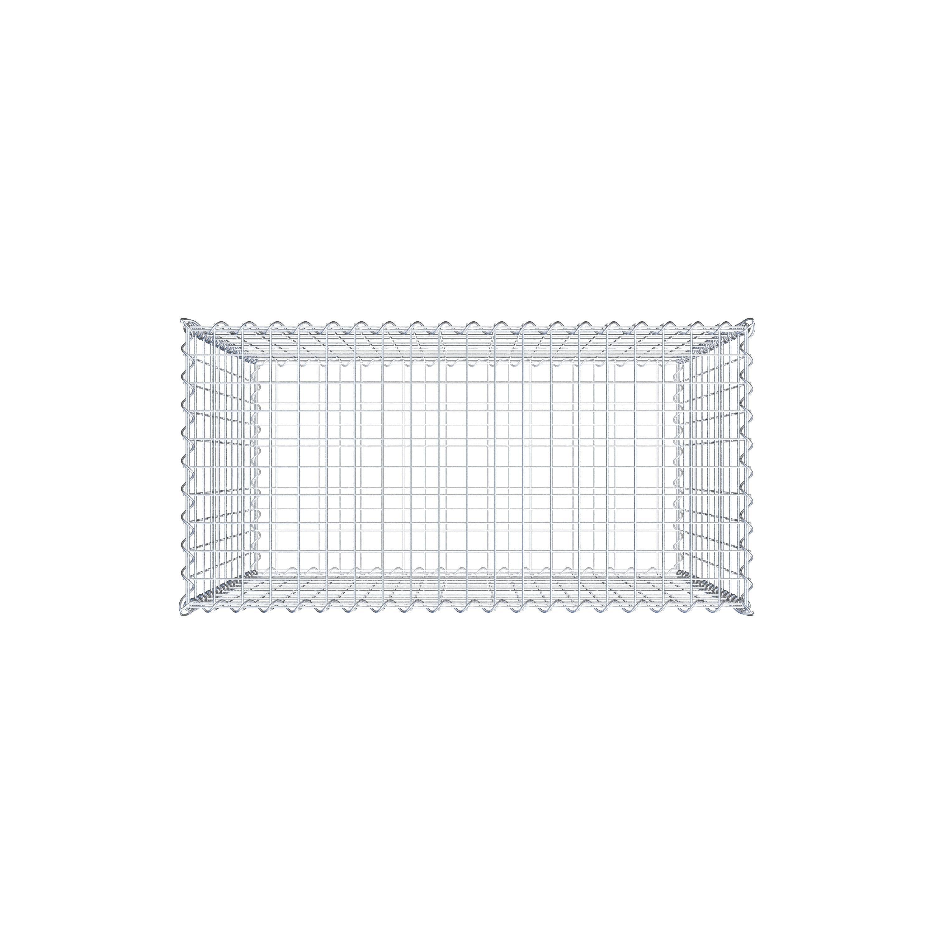 Gabion 100 cm x 100 cm x 50 cm (L x H x P), maille 5 cm x 10 cm, spirale