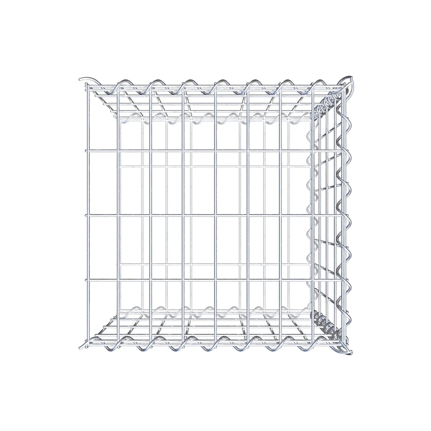 Gabion rapporté type 2 40 cm x 40 cm x 40 cm (L x H x P), mailles 5 cm x 10 cm, spirale