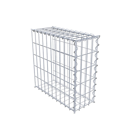 Gabion rapporté type 2 50 cm x 50 cm x 20 cm (L x H x P), mailles 5 cm x 10 cm, spirale