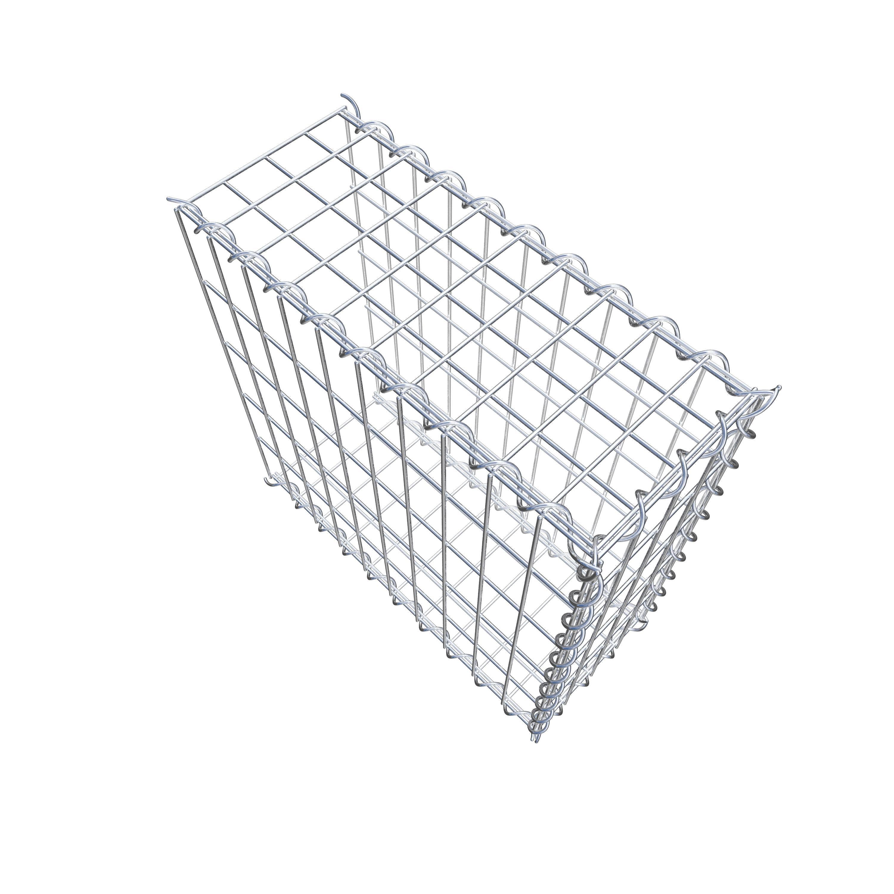 Gabion sur toile type 2 50 cm x 50 cm x 20 cm (L x H x P), maille 5 cm x 10 cm, spirale