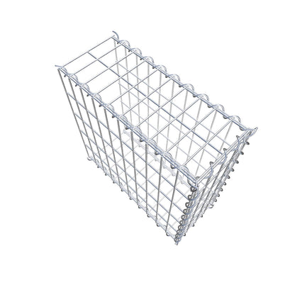 Gabion rapporté type 2 50 cm x 50 cm x 20 cm (L x H x P), mailles 5 cm x 10 cm, spirale