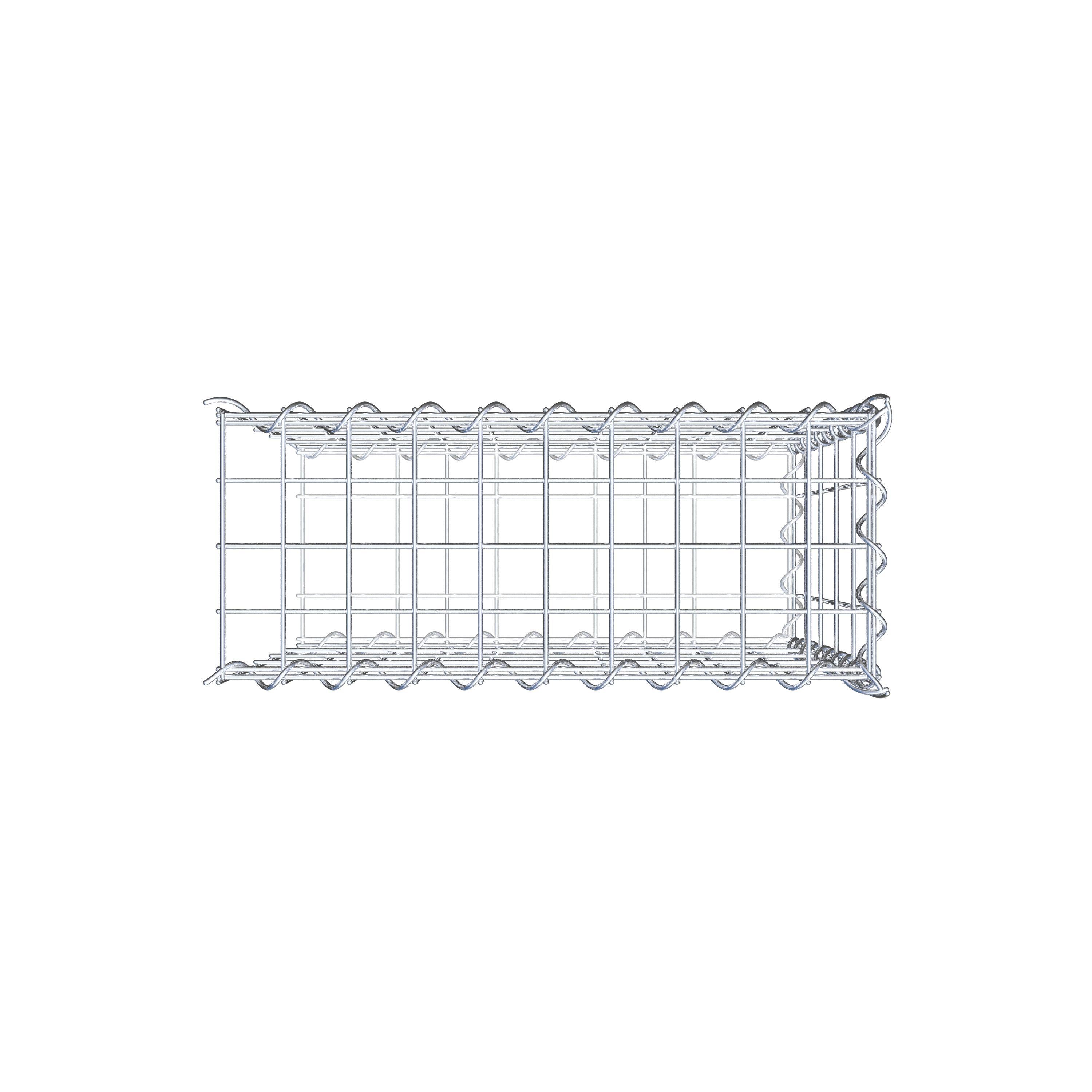 Gabion sur toile type 2 50 cm x 50 cm x 20 cm (L x H x P), maille 5 cm x 10 cm, spirale