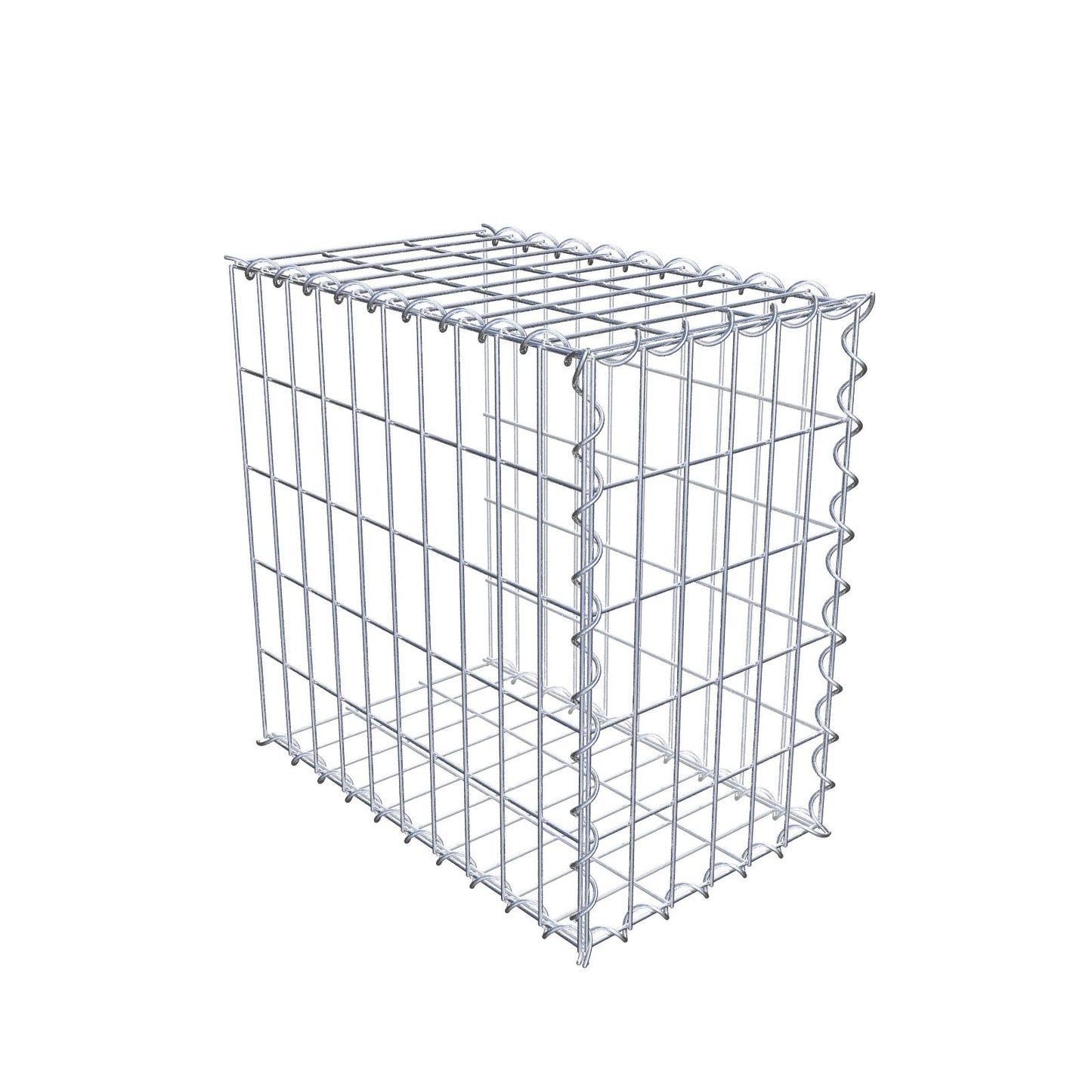 Gabion rapporté type 2 50 cm x 50 cm x 30 cm (L x H x P), mailles 5 cm x 10 cm, spirale