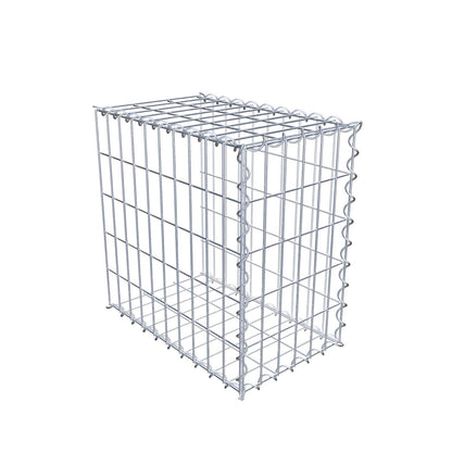 Gabion rapporté type 2 50 cm x 50 cm x 30 cm (L x H x P), mailles 5 cm x 10 cm, spirale