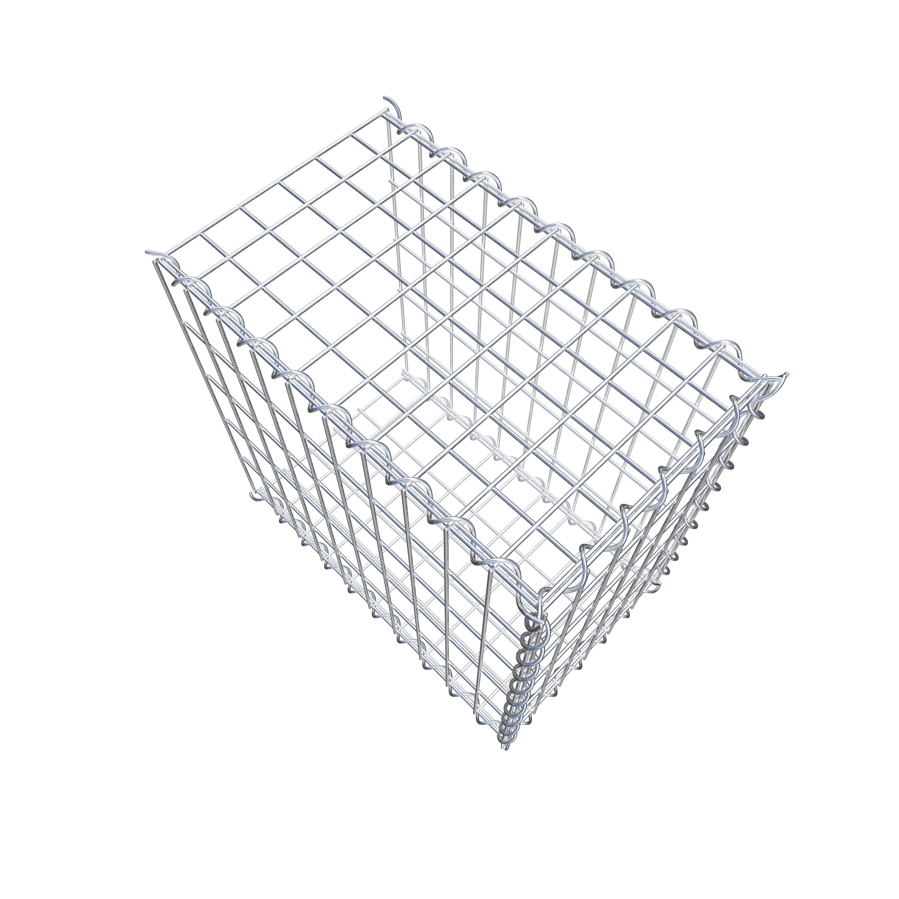 Gabion sur toile type 2 50 cm x 50 cm x 30 cm (L x H x P), maille 5 cm x 10 cm, spirale