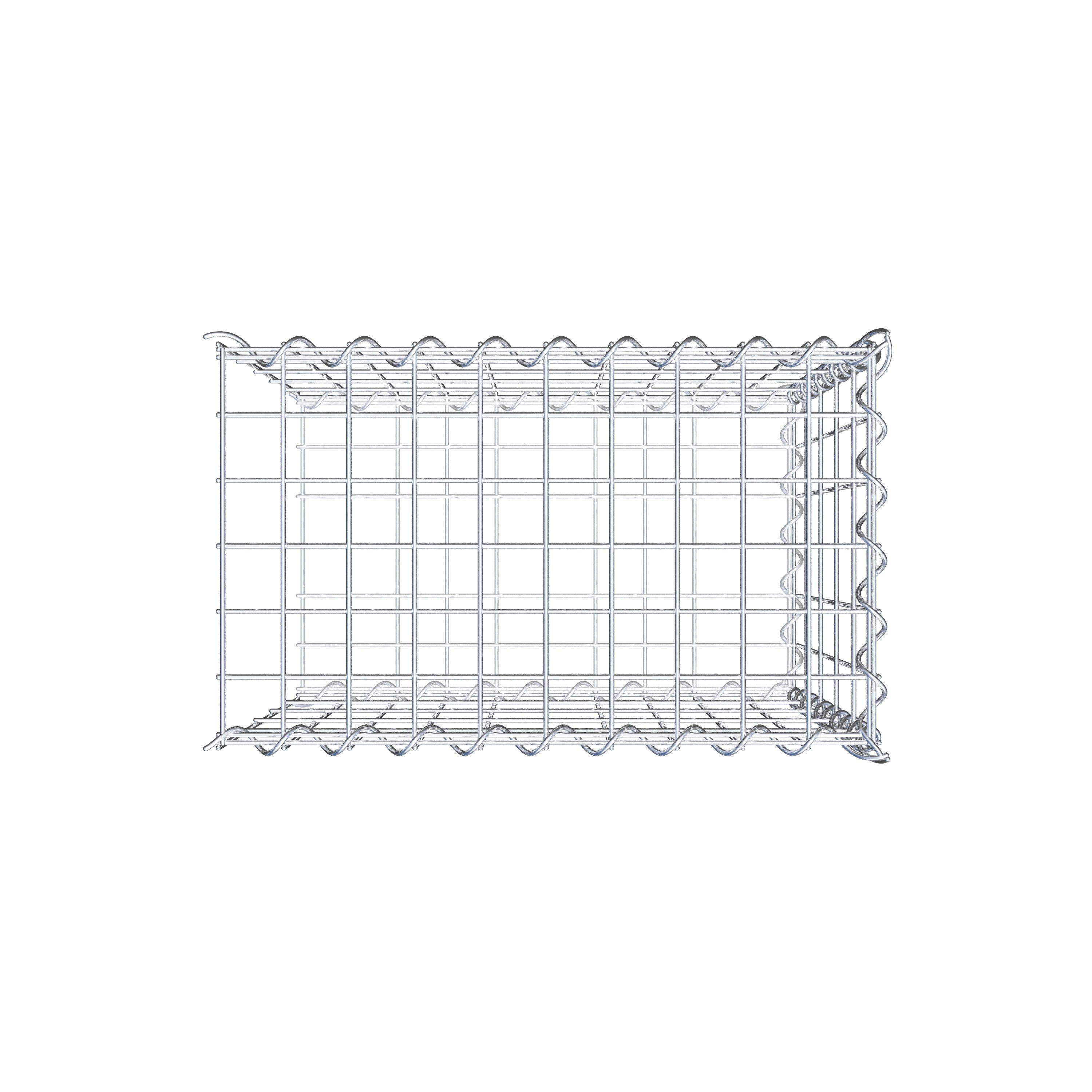 Gabion sur toile type 2 50 cm x 50 cm x 30 cm (L x H x P), maille 5 cm x 10 cm, spirale