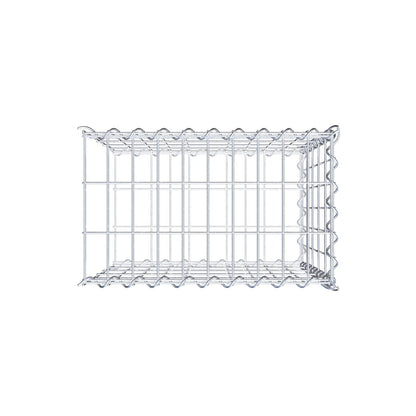 Gabion rapporté type 2 50 cm x 50 cm x 30 cm (L x H x P), mailles 5 cm x 10 cm, spirale