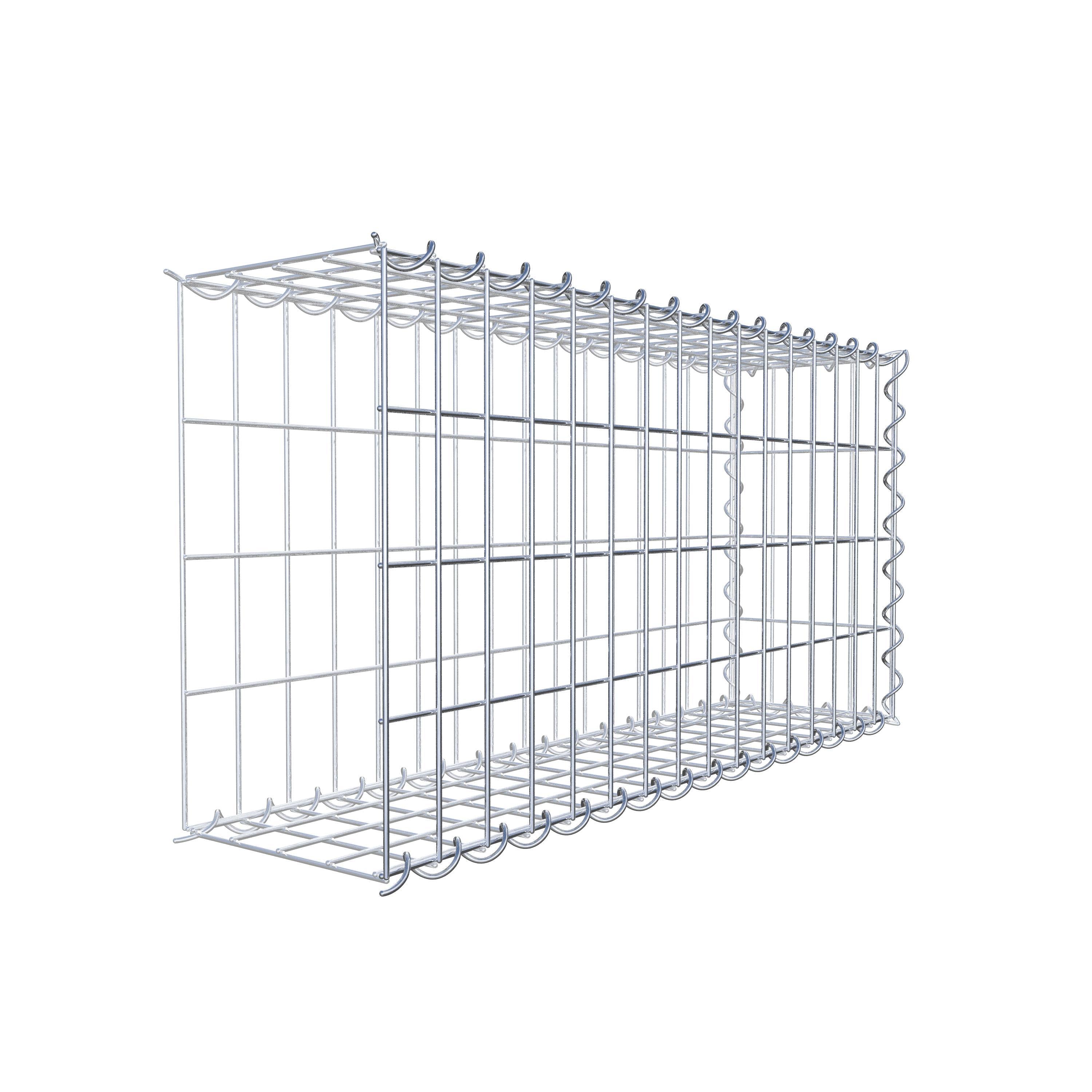 Gabion monté type 2 80 cm x 40 cm x 20 cm (L x H x P), maille 5 cm x 10 cm, spirale