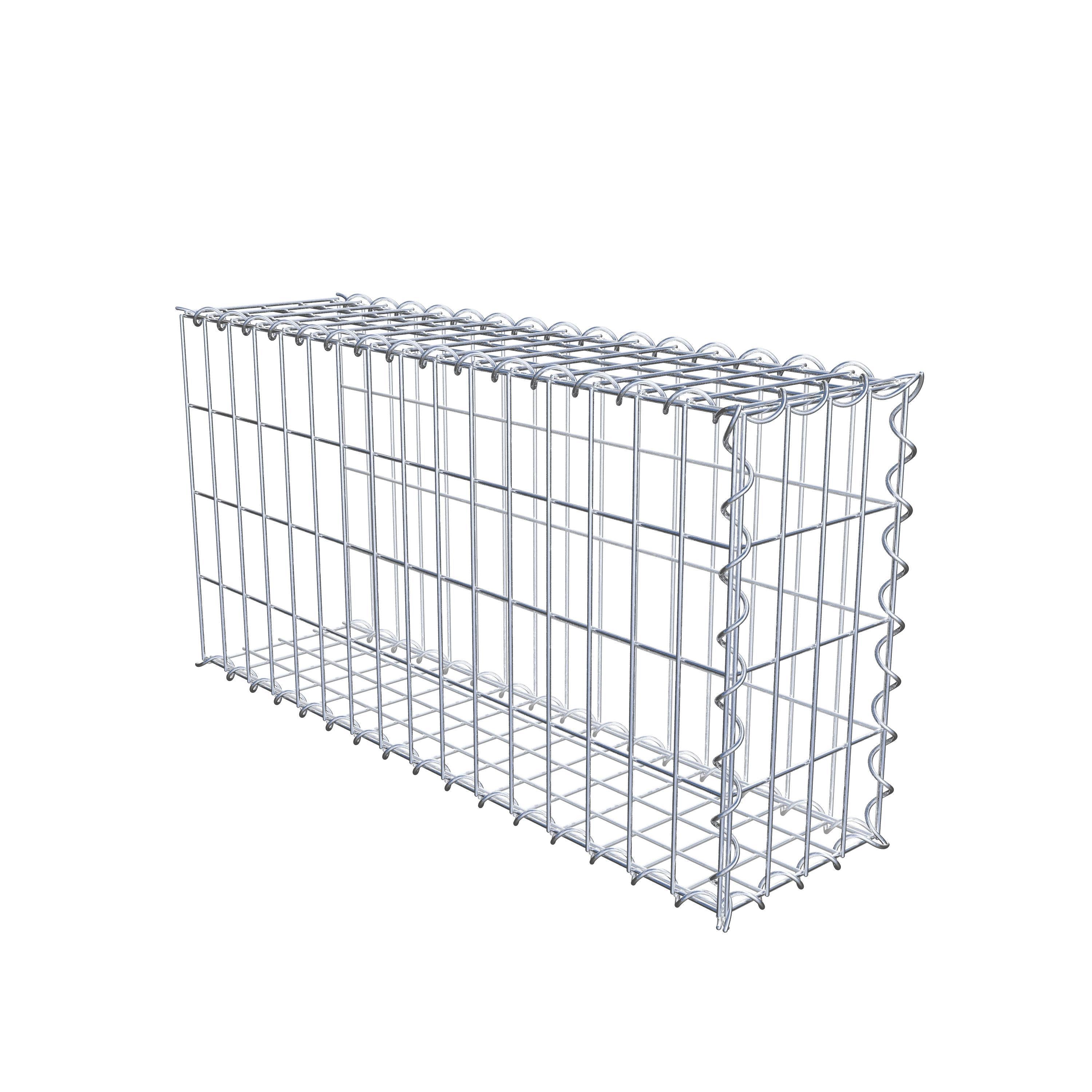 Gabion monté type 2 80 cm x 40 cm x 20 cm (L x H x P), maille 5 cm x 10 cm, spirale