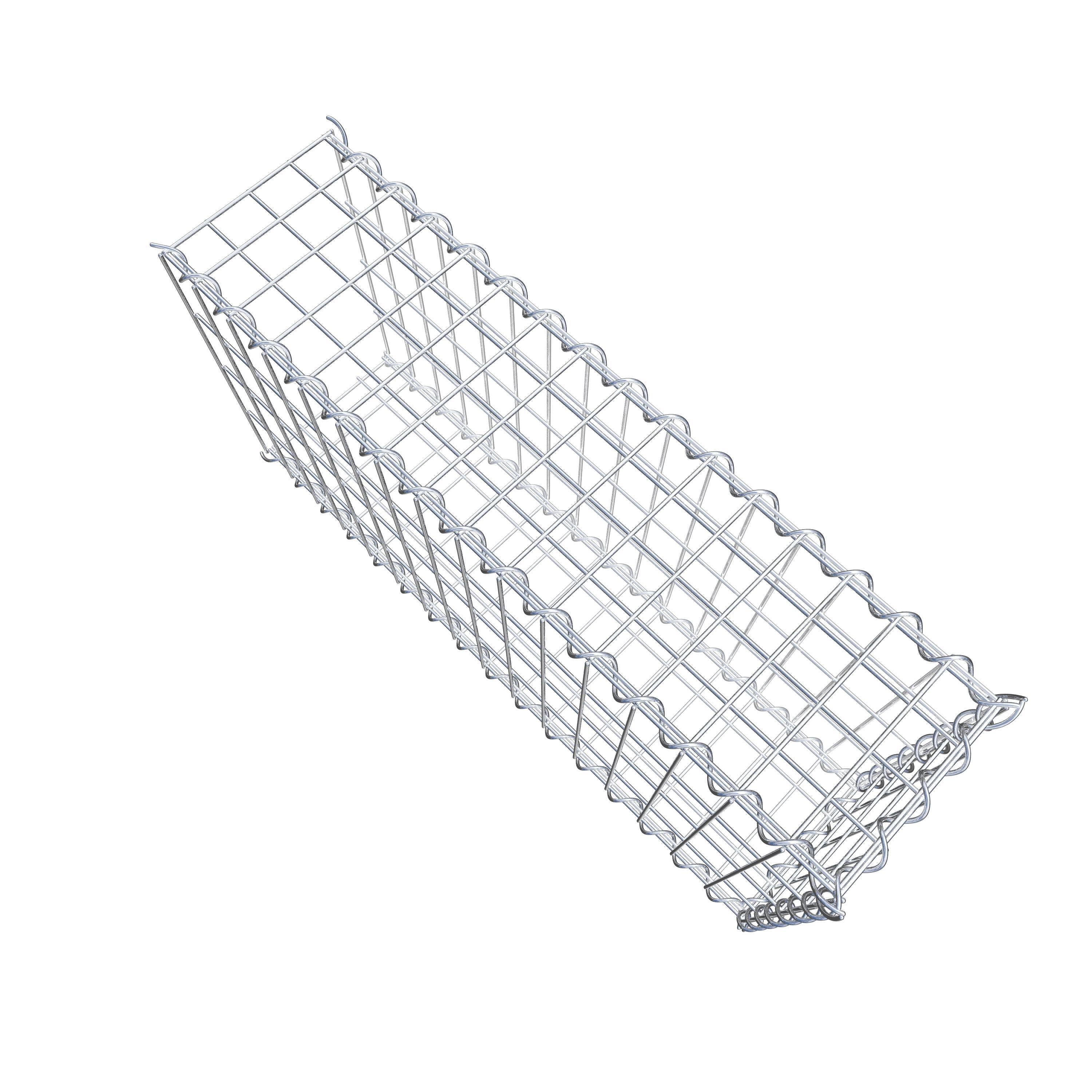 Gabion monté type 2 80 cm x 40 cm x 20 cm (L x H x P), maille 5 cm x 10 cm, spirale