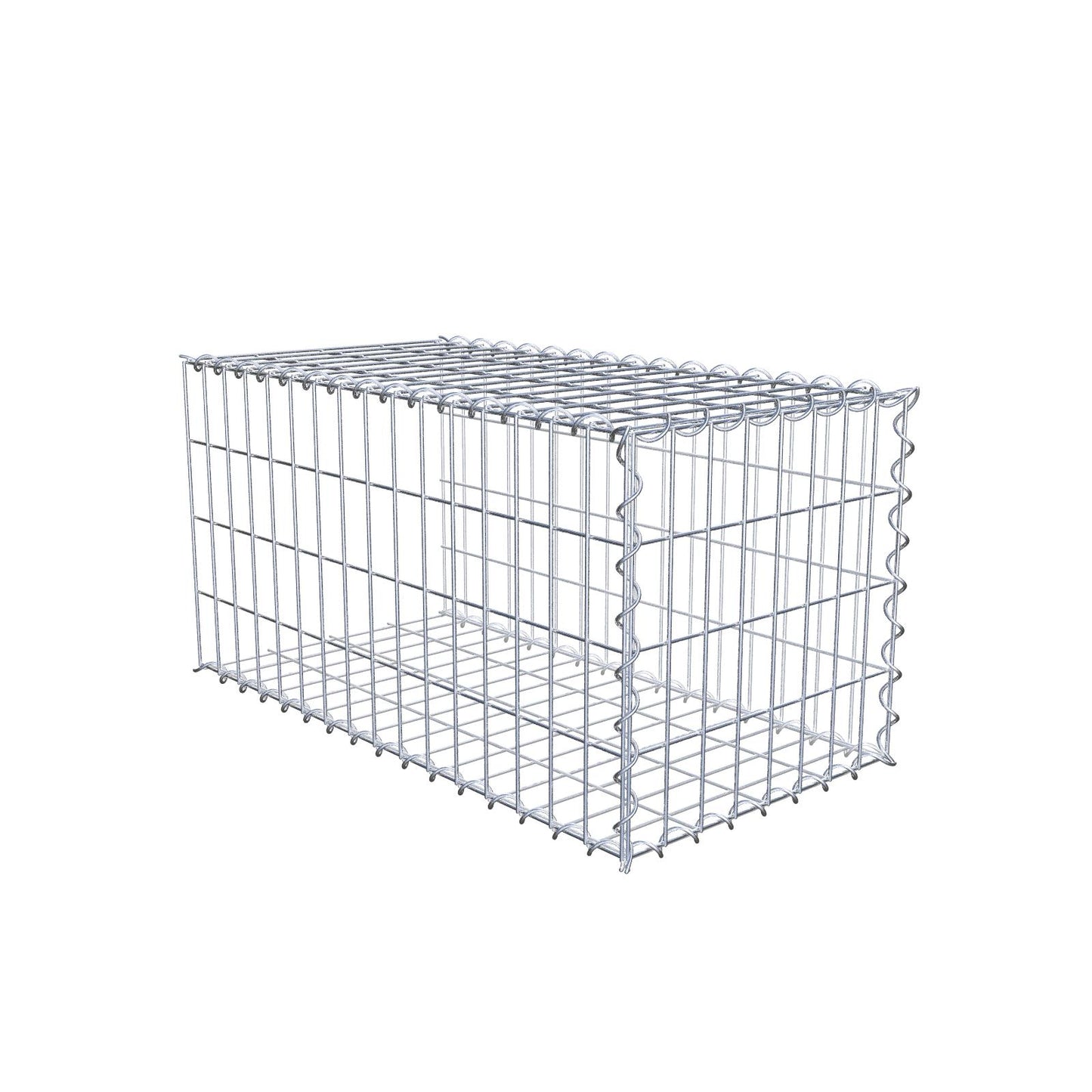 Gabion rapporté type 2 80 cm x 40 cm x 40 cm (L x H x P), mailles 5 cm x 10 cm, spirale