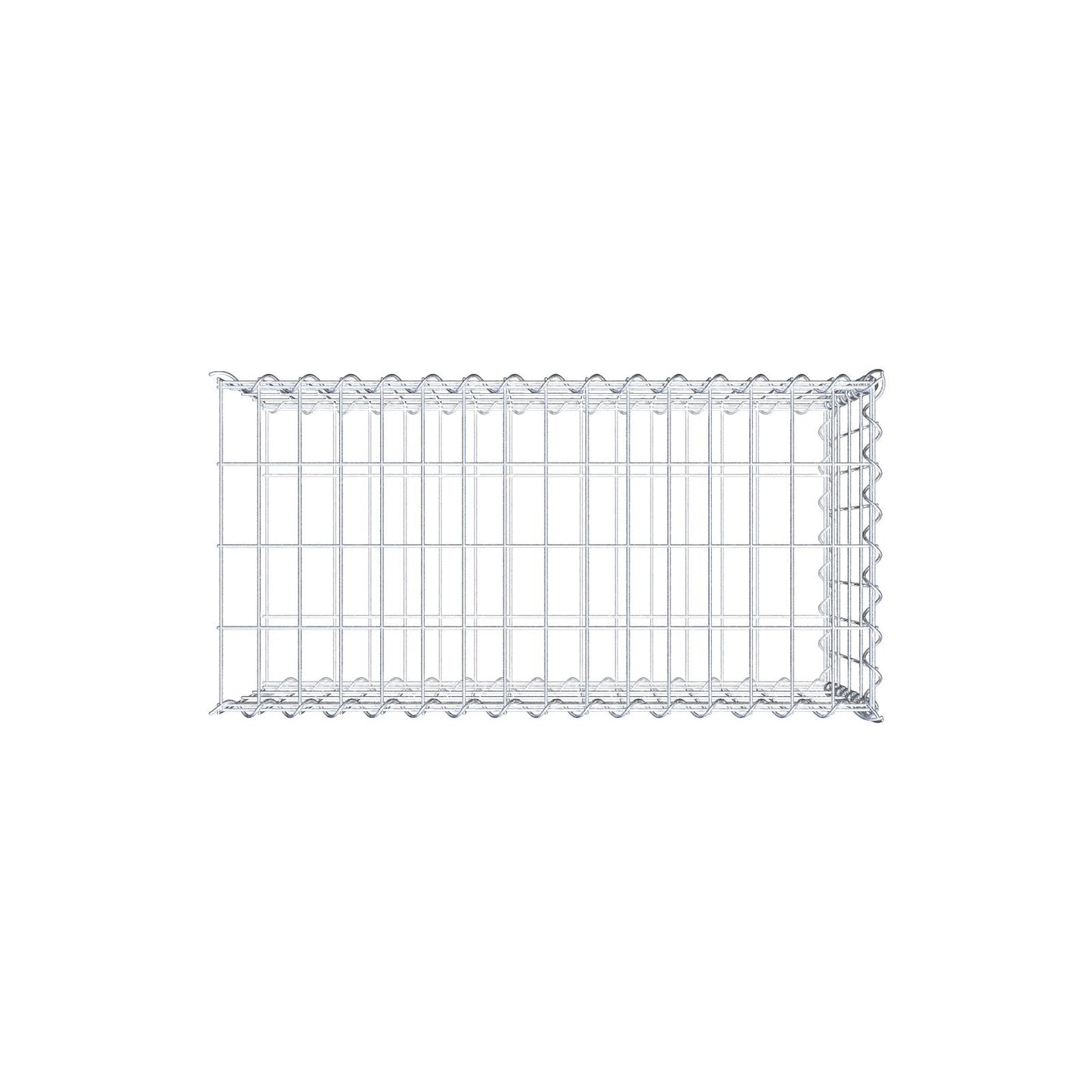 Gabion rapporté type 2 80 cm x 40 cm x 40 cm (L x H x P), mailles 5 cm x 10 cm, spirale