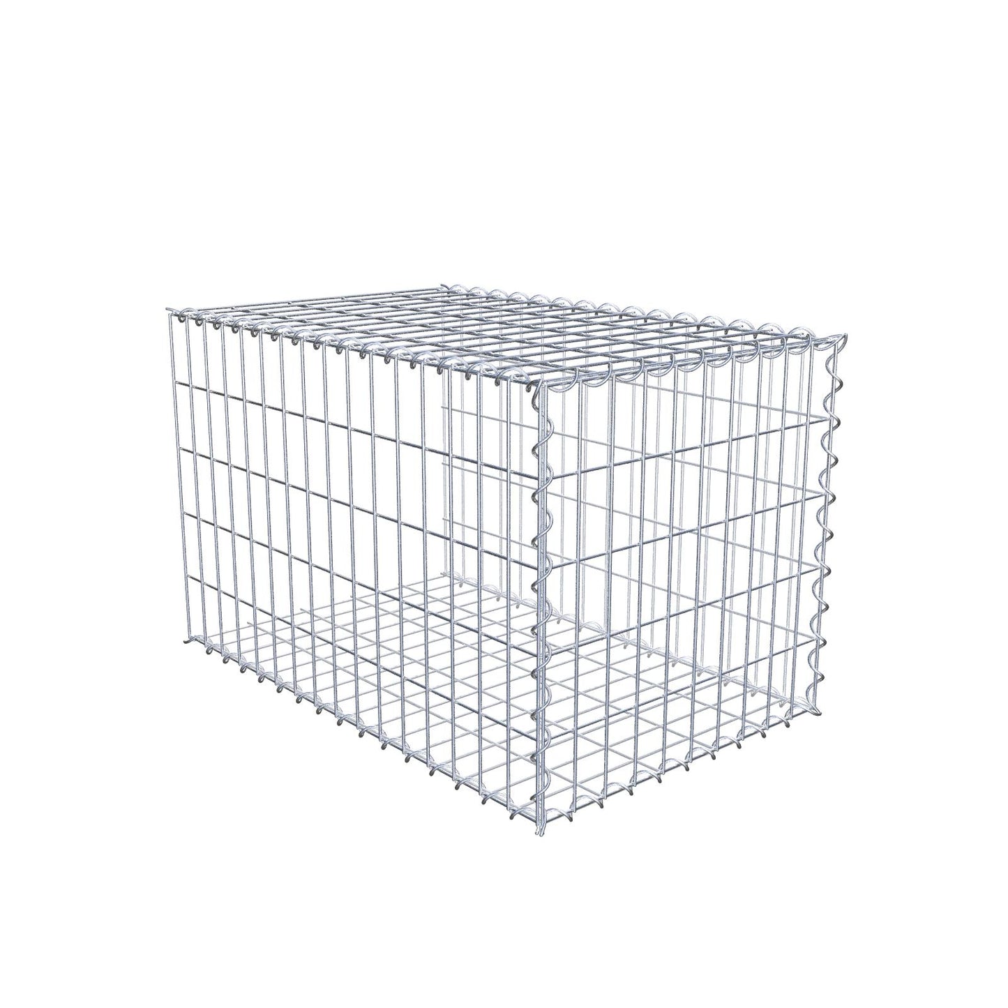 Gabion rapporté type 2 80 cm x 50 cm x 50 cm (L x H x P), mailles 5 cm x 10 cm, spirale