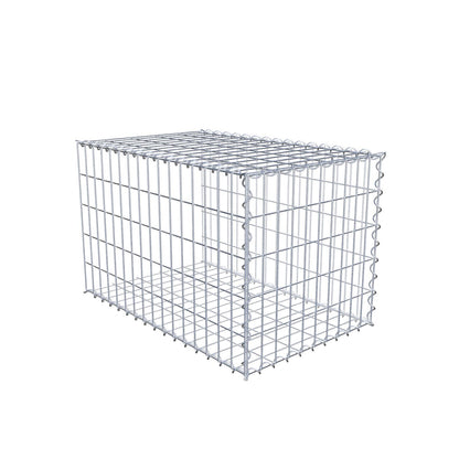 Gabion rapporté type 2 80 cm x 50 cm x 50 cm (L x H x P), mailles 5 cm x 10 cm, spirale