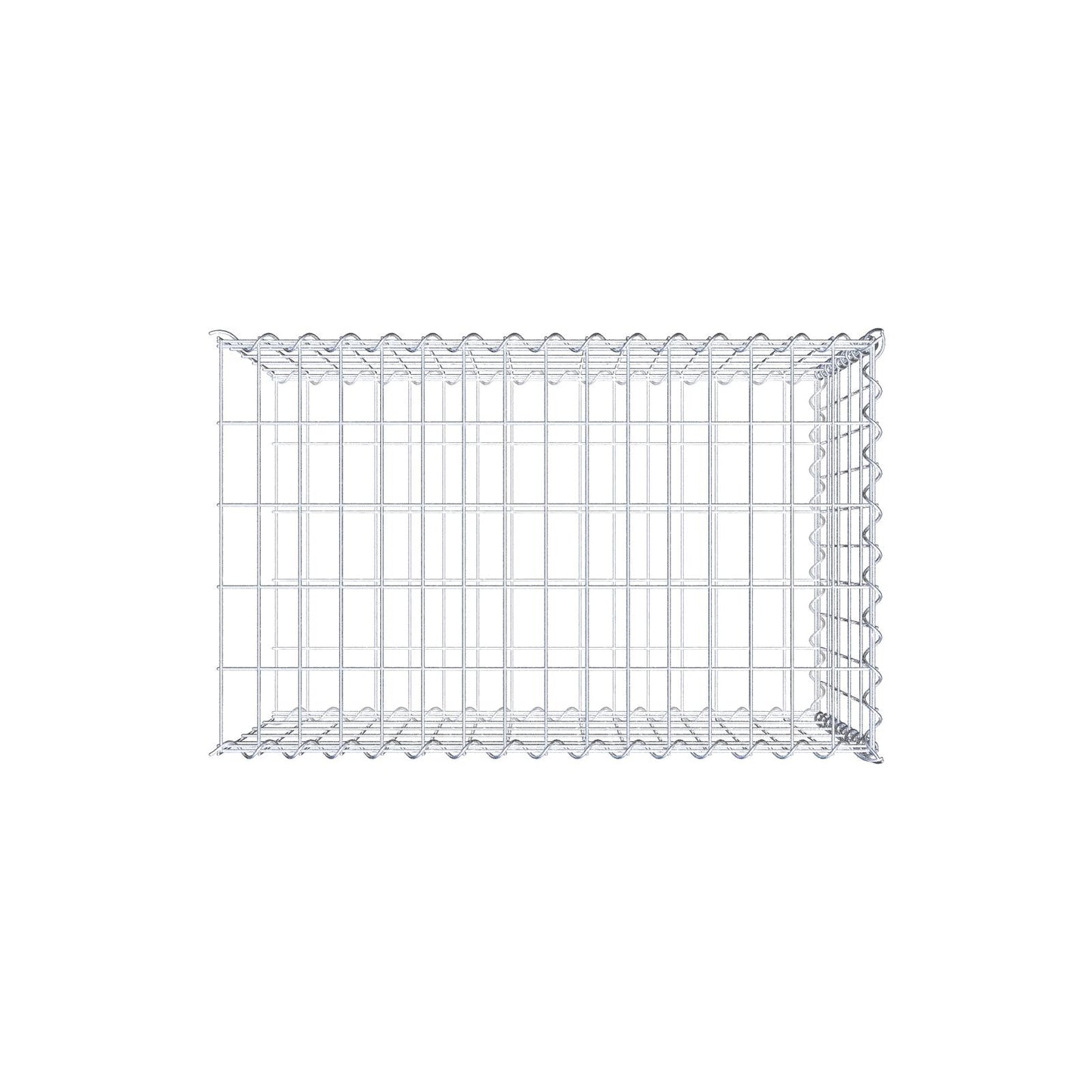 Gabion rapporté type 2 80 cm x 50 cm x 50 cm (L x H x P), mailles 5 cm x 10 cm, spirale