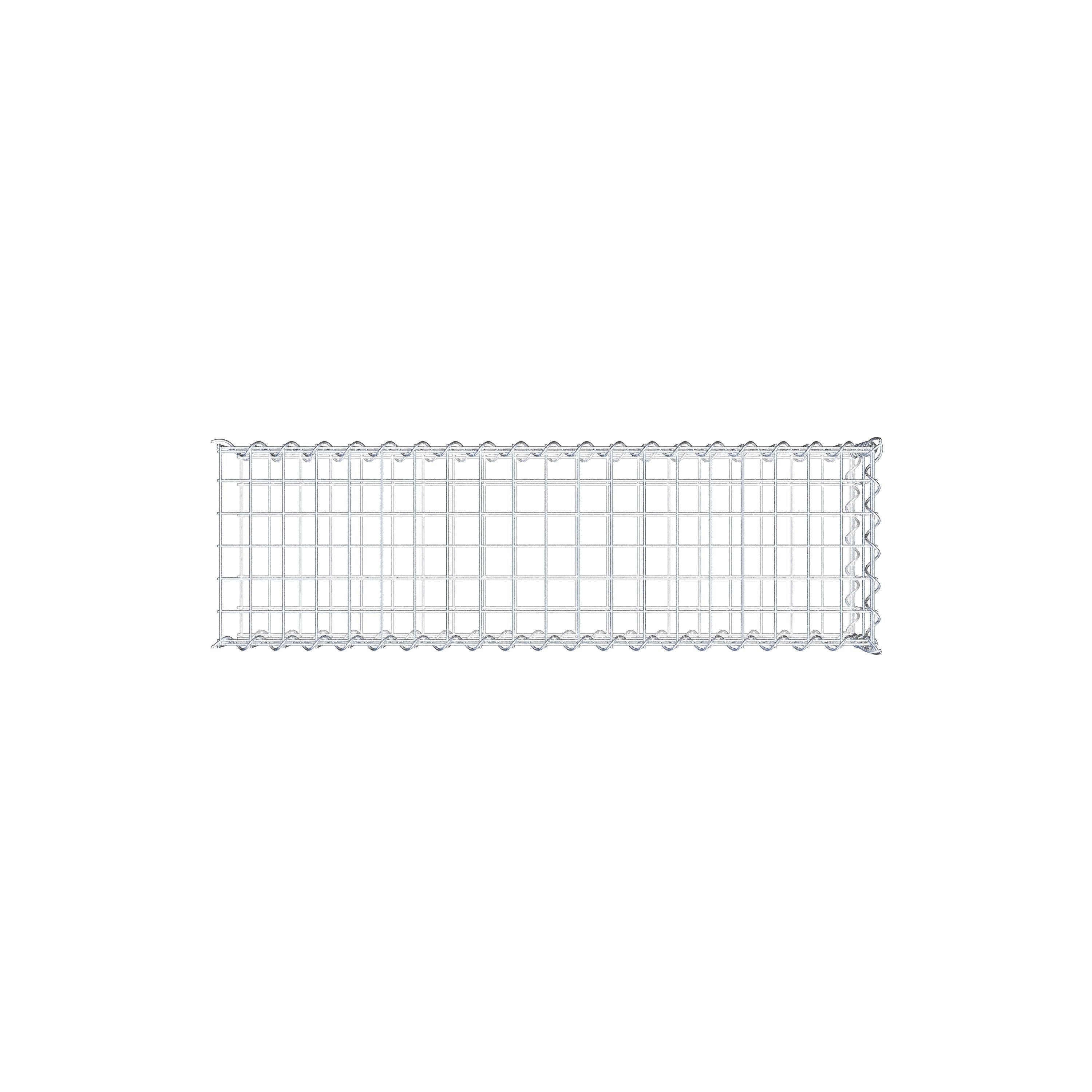 Gabion sur toile type 2 100 cm x 20 cm x 30 cm (L x H x P), maille 5 cm x 10 cm, spirale