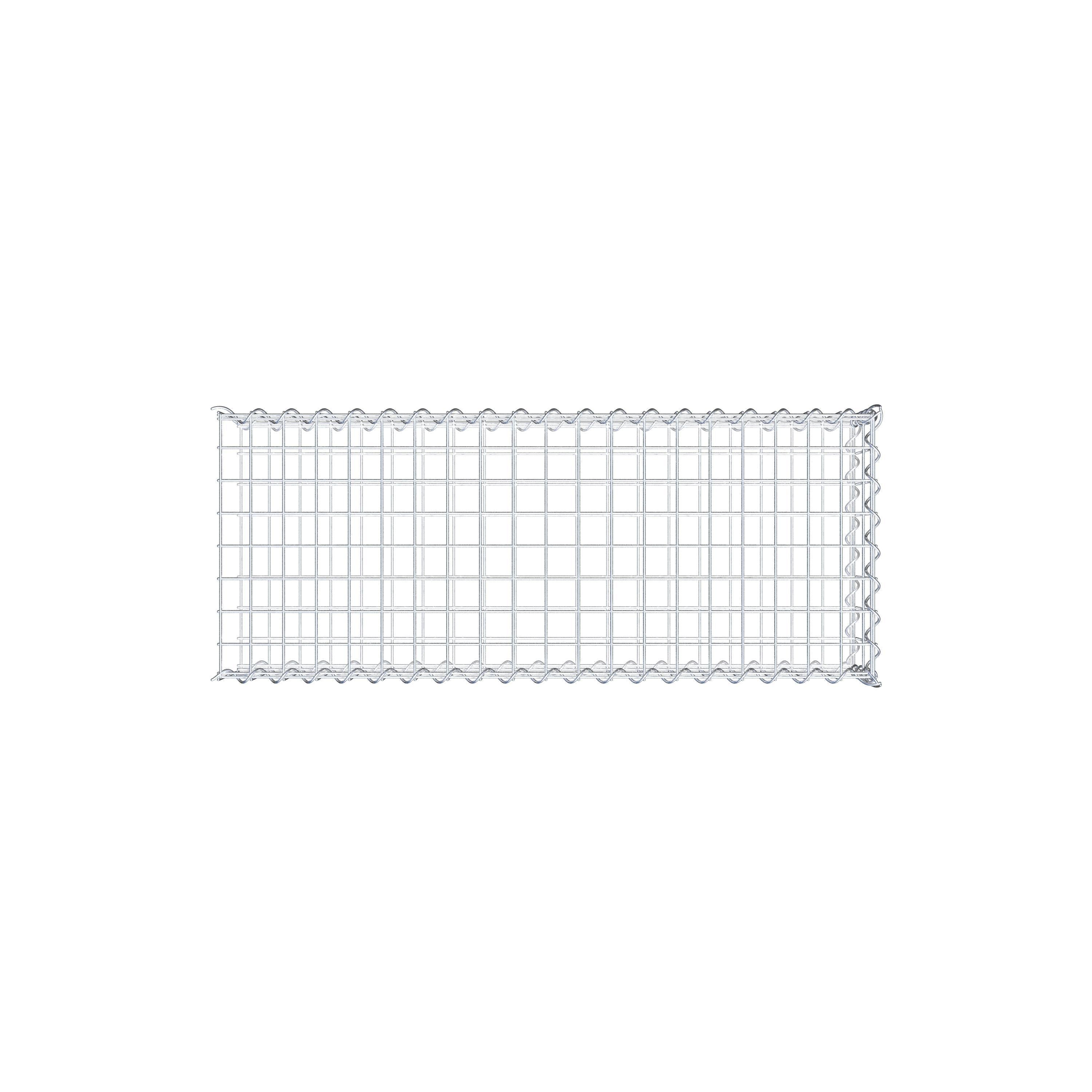 Gabion sur toile type 2 100 cm x 20 cm x 40 cm (L x H x P), maille 5 cm x 10 cm, spirale