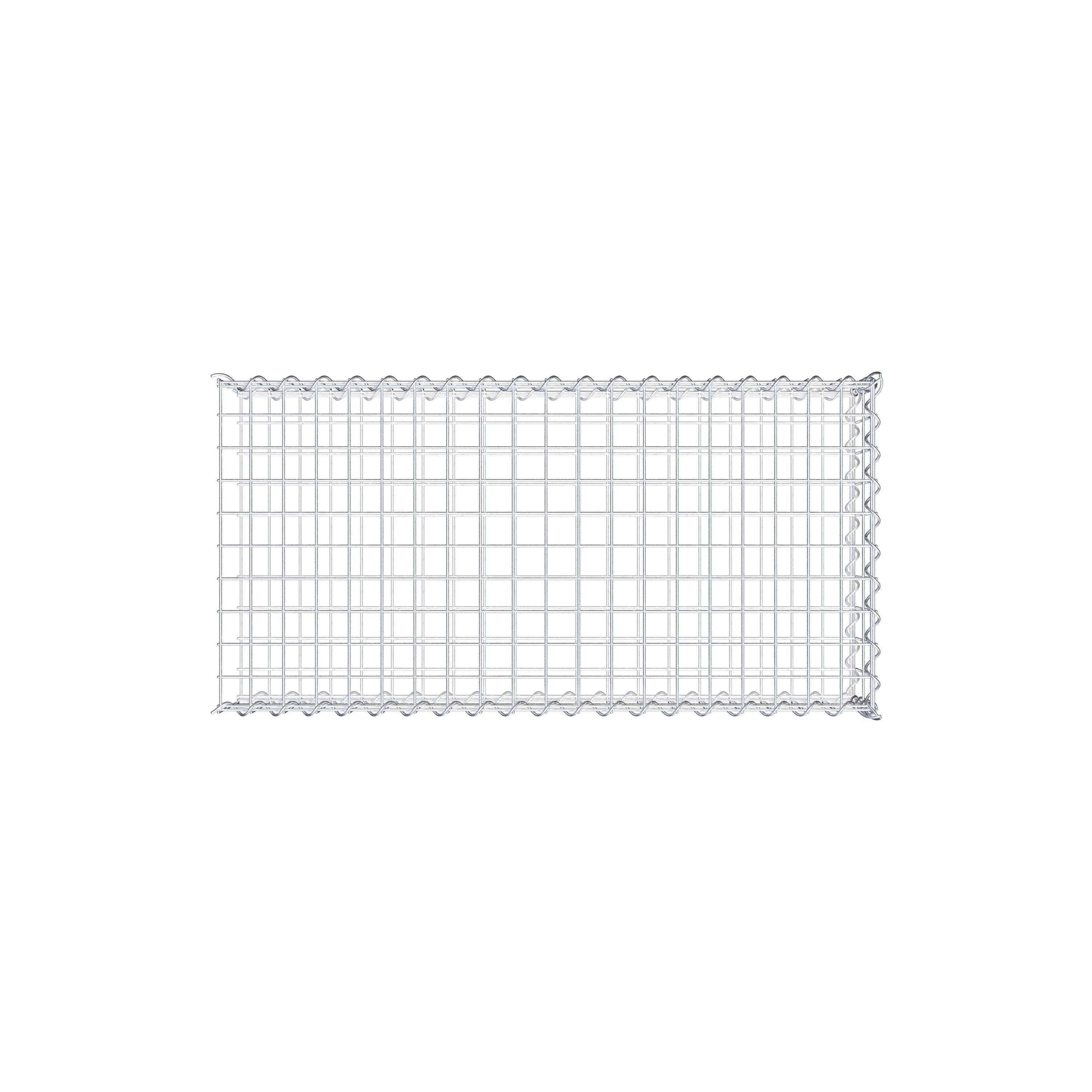 Gabion sur toile type 2 100 cm x 20 cm x 50 cm (L x H x P), maille 5 cm x 10 cm, spirale