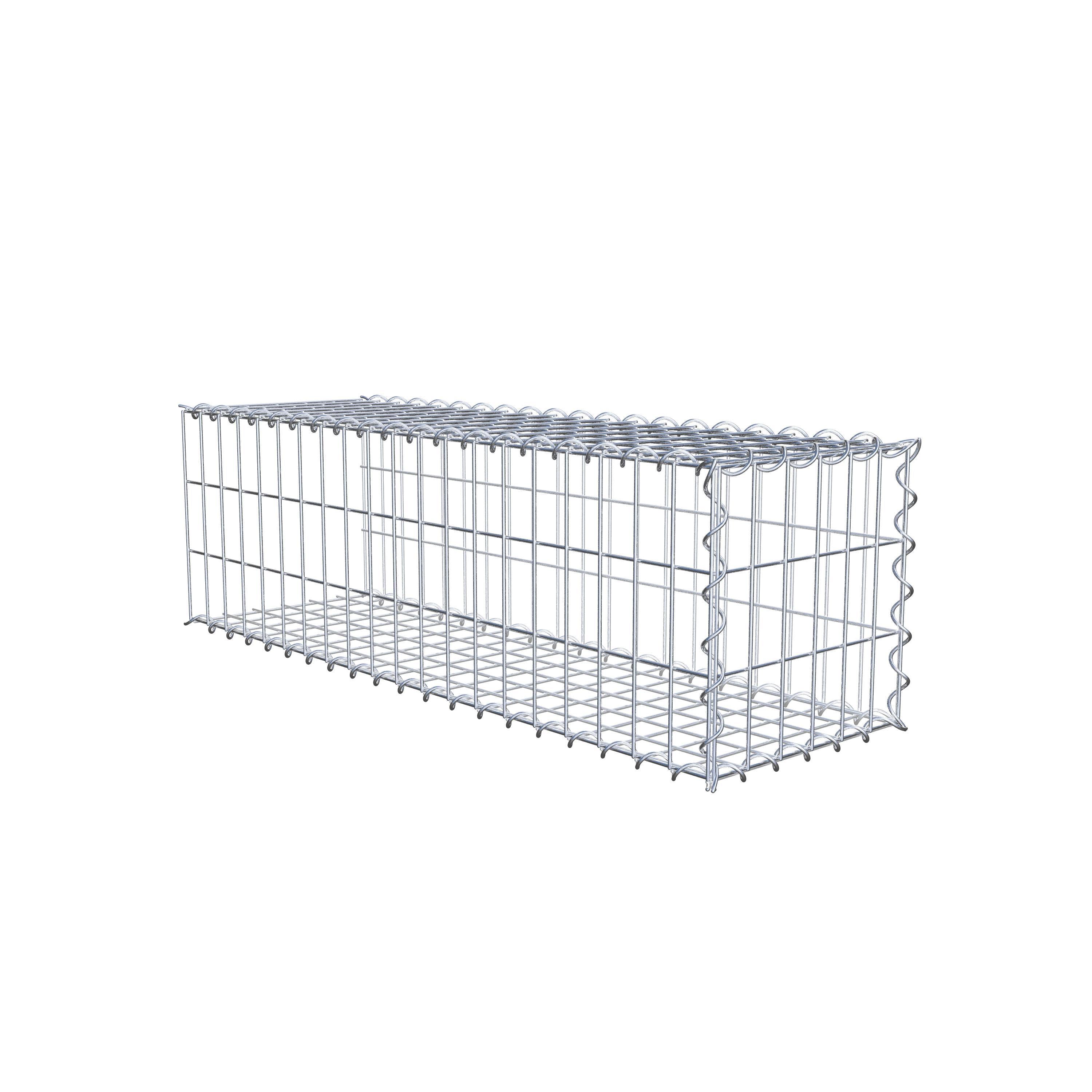 Gabion sur toile type 2 100 cm x 30 cm x 30 cm (L x H x P), maille 5 cm x 10 cm, spirale