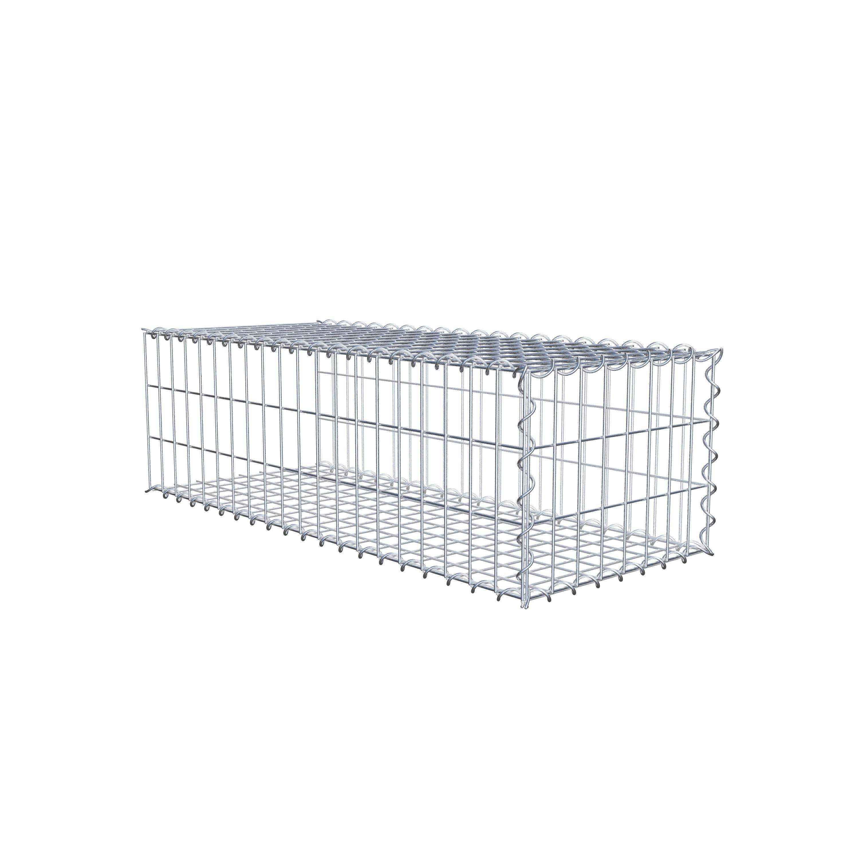 Gabion sur toile type 2 100 cm x 30 cm x 40 cm (L x H x P), maille 5 cm x 10 cm, spirale