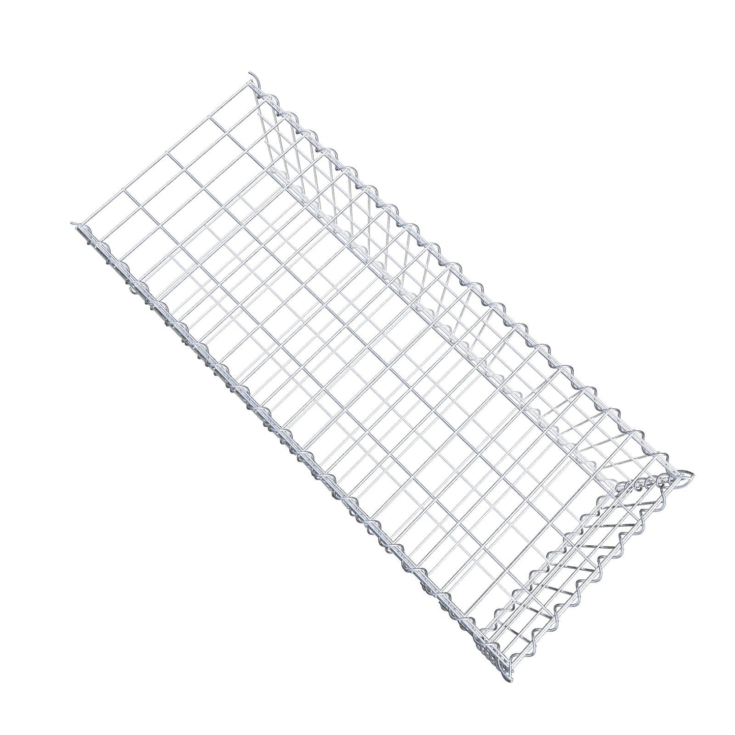 Gabion rapporté type 2 100 cm x 30 cm x 40 cm (L x H x P), mailles 5 cm x 10 cm, spirale