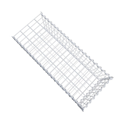 Gabion rapporté type 2 100 cm x 30 cm x 40 cm (L x H x P), mailles 5 cm x 10 cm, spirale