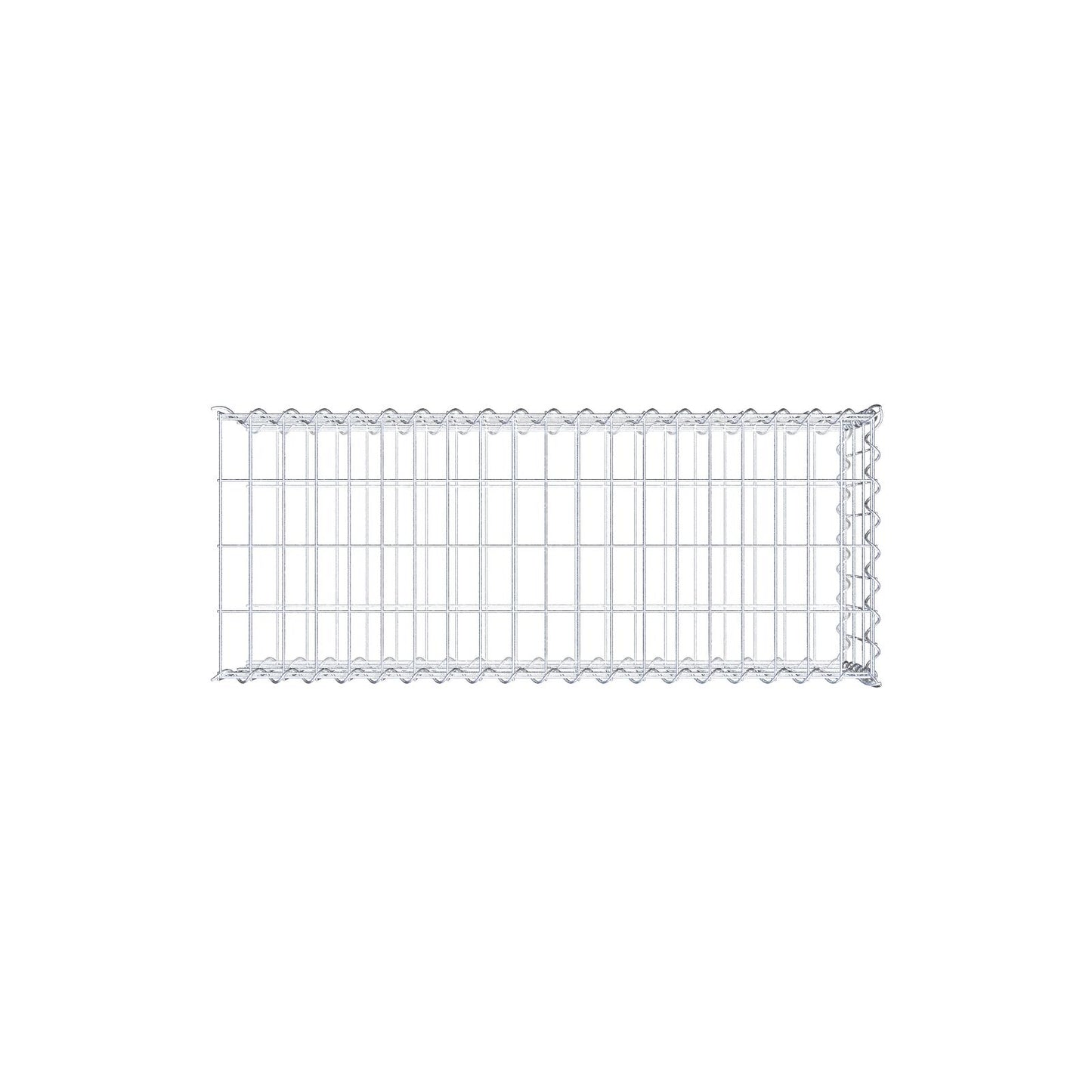 Gabion rapporté type 2 100 cm x 30 cm x 40 cm (L x H x P), mailles 5 cm x 10 cm, spirale