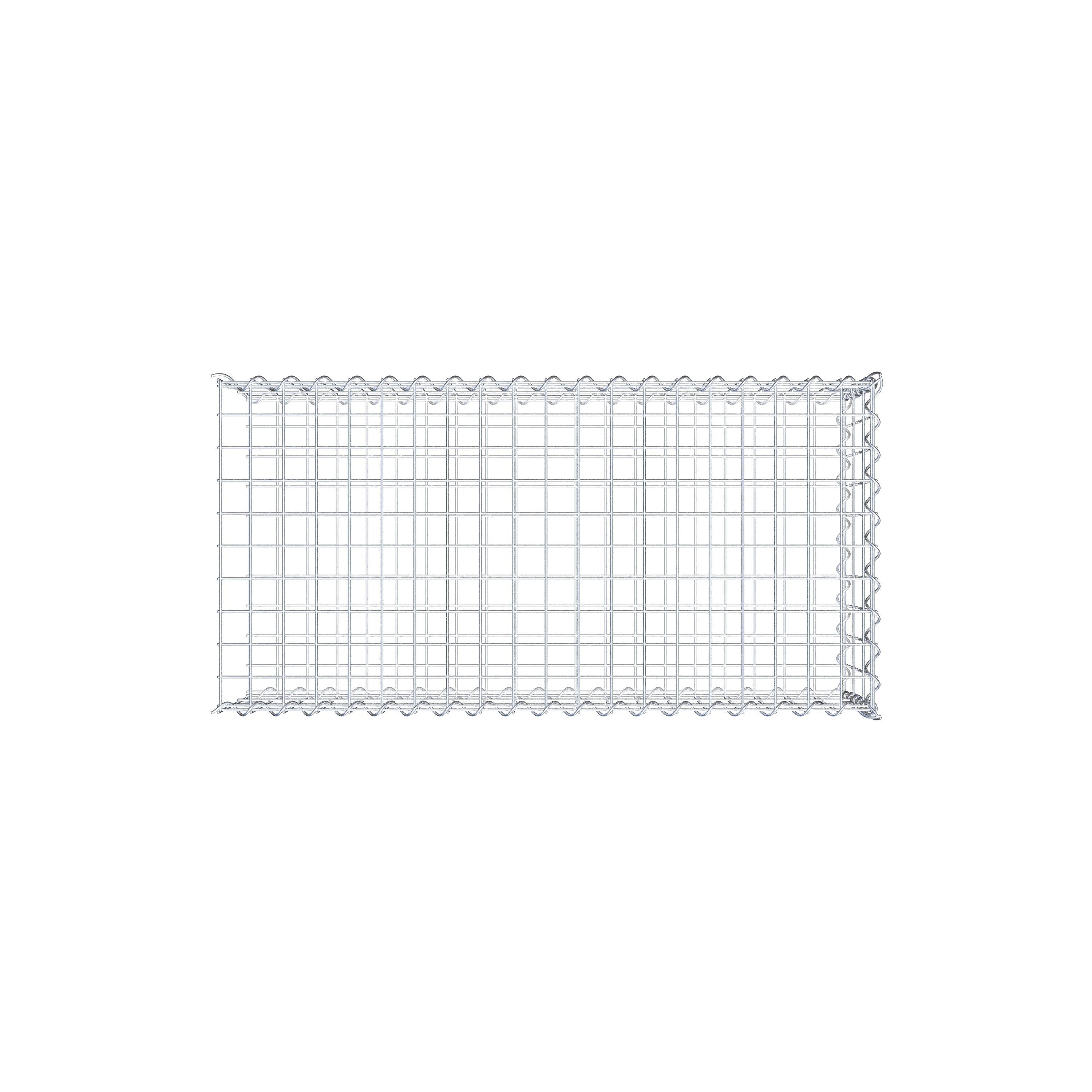 Gabion sur toile type 2 100 cm x 30 cm x 50 cm (L x H x P), maille 5 cm x 10 cm, spirale