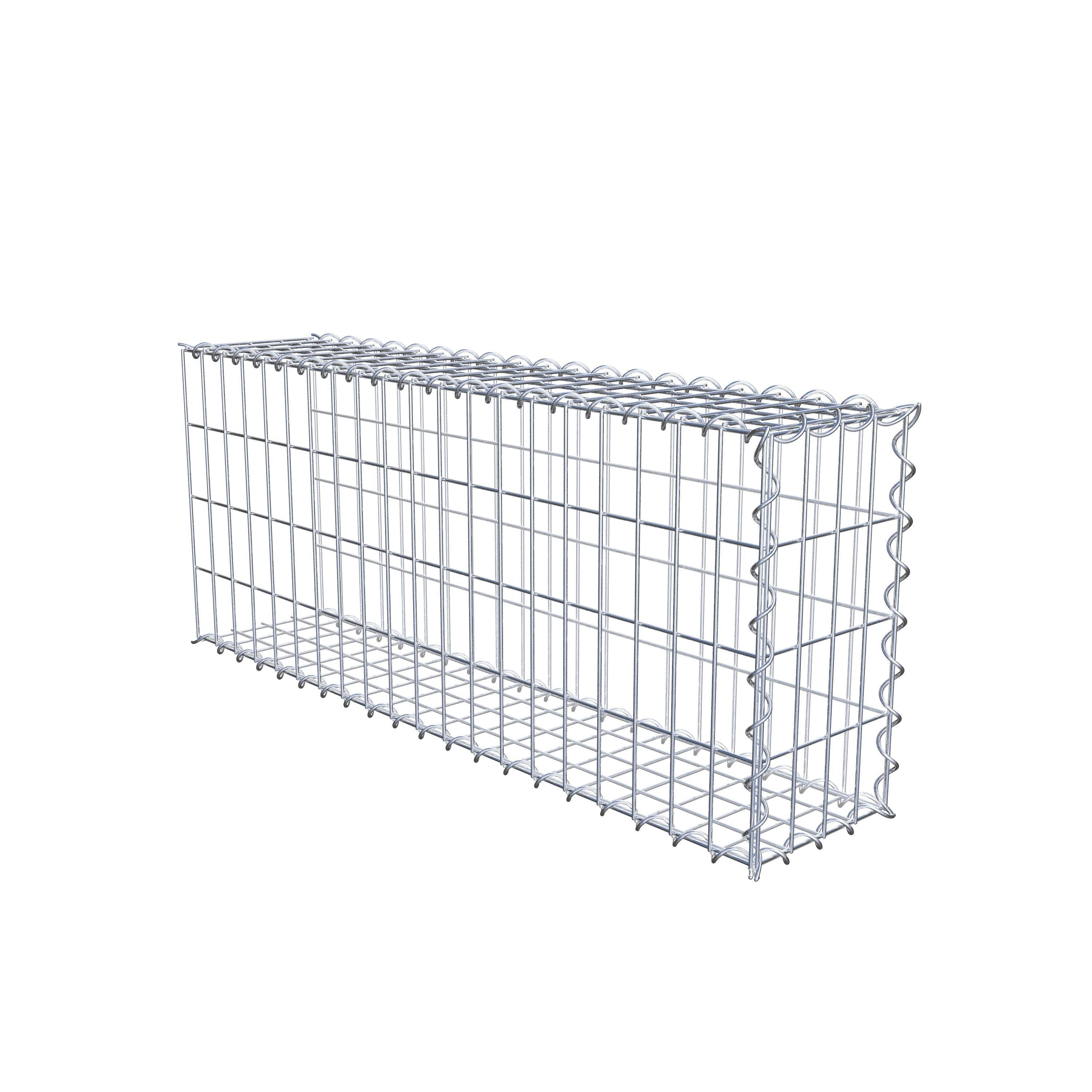 Gabion sur toile type 2 100 cm x 40 cm x 20 cm (L x H x P), maille 5 cm x 10 cm, spirale