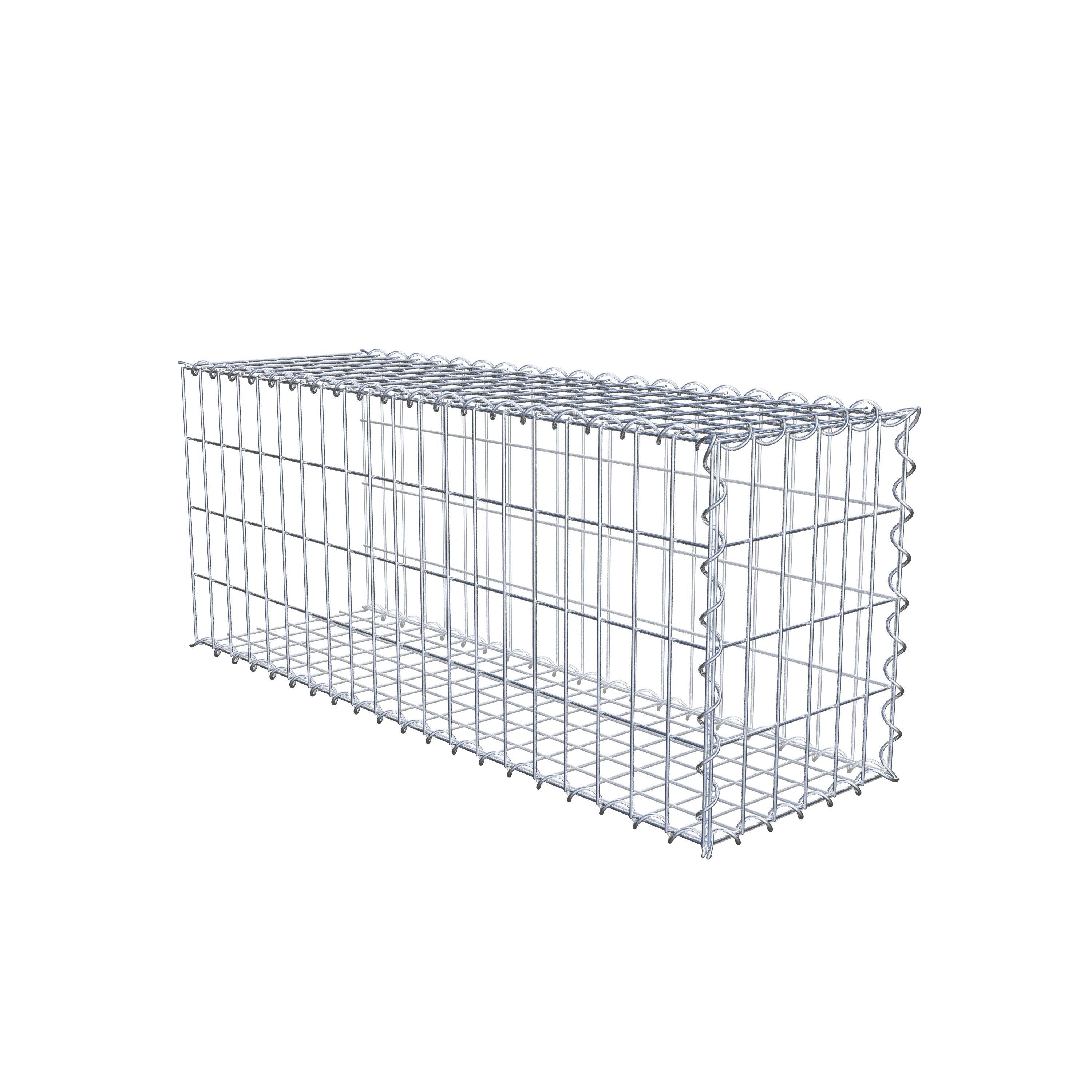 Gabion sur toile type 2 100 cm x 40 cm x 30 cm (L x H x P), maille 5 cm x 10 cm, spirale