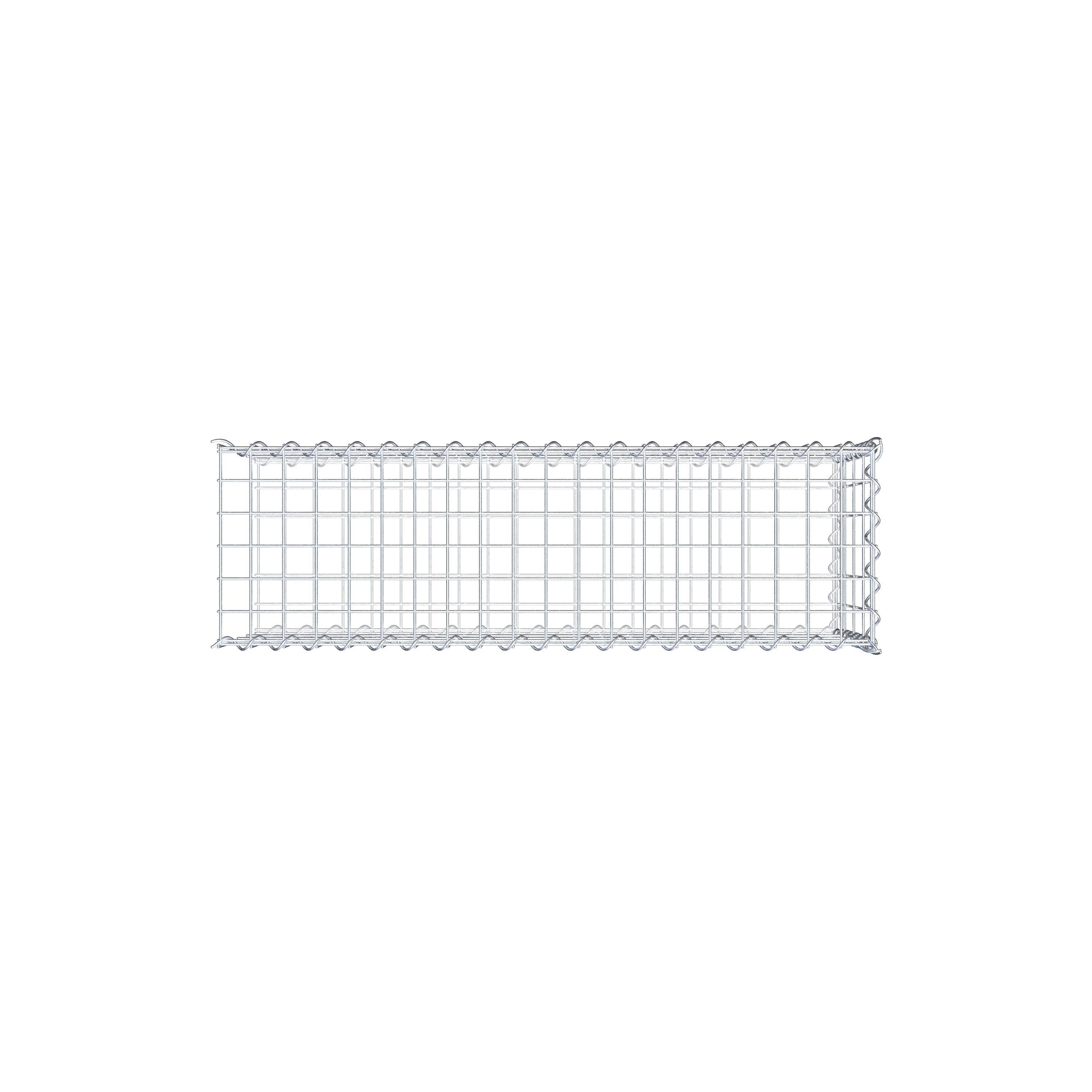 Gabion sur toile type 2 100 cm x 40 cm x 30 cm (L x H x P), maille 5 cm x 10 cm, spirale